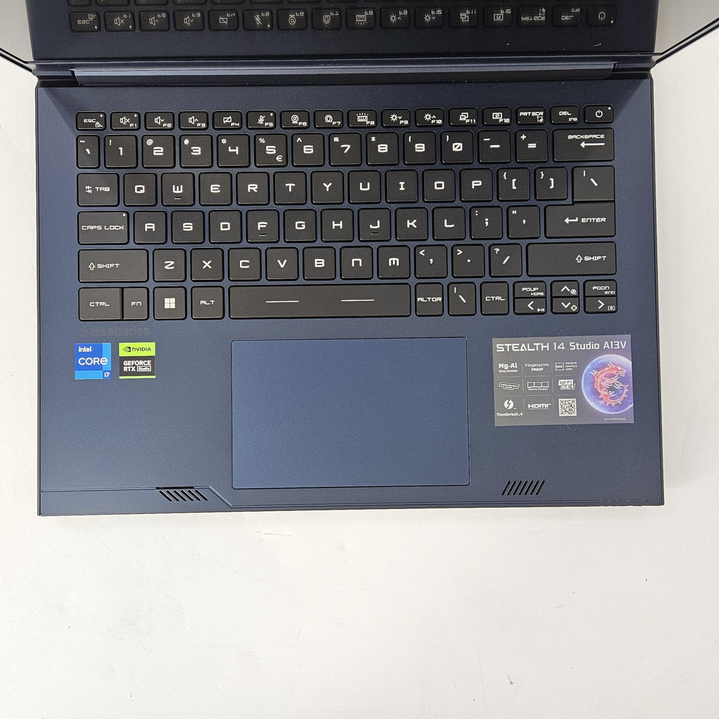 MSI Stealth 14 Studio 14 Blue 2.4 GHz Intel Core i7 13th Gen. 16GB RAM 1TB Solid State Drive NVIDIA GeForce RTX 4060 8 GB
