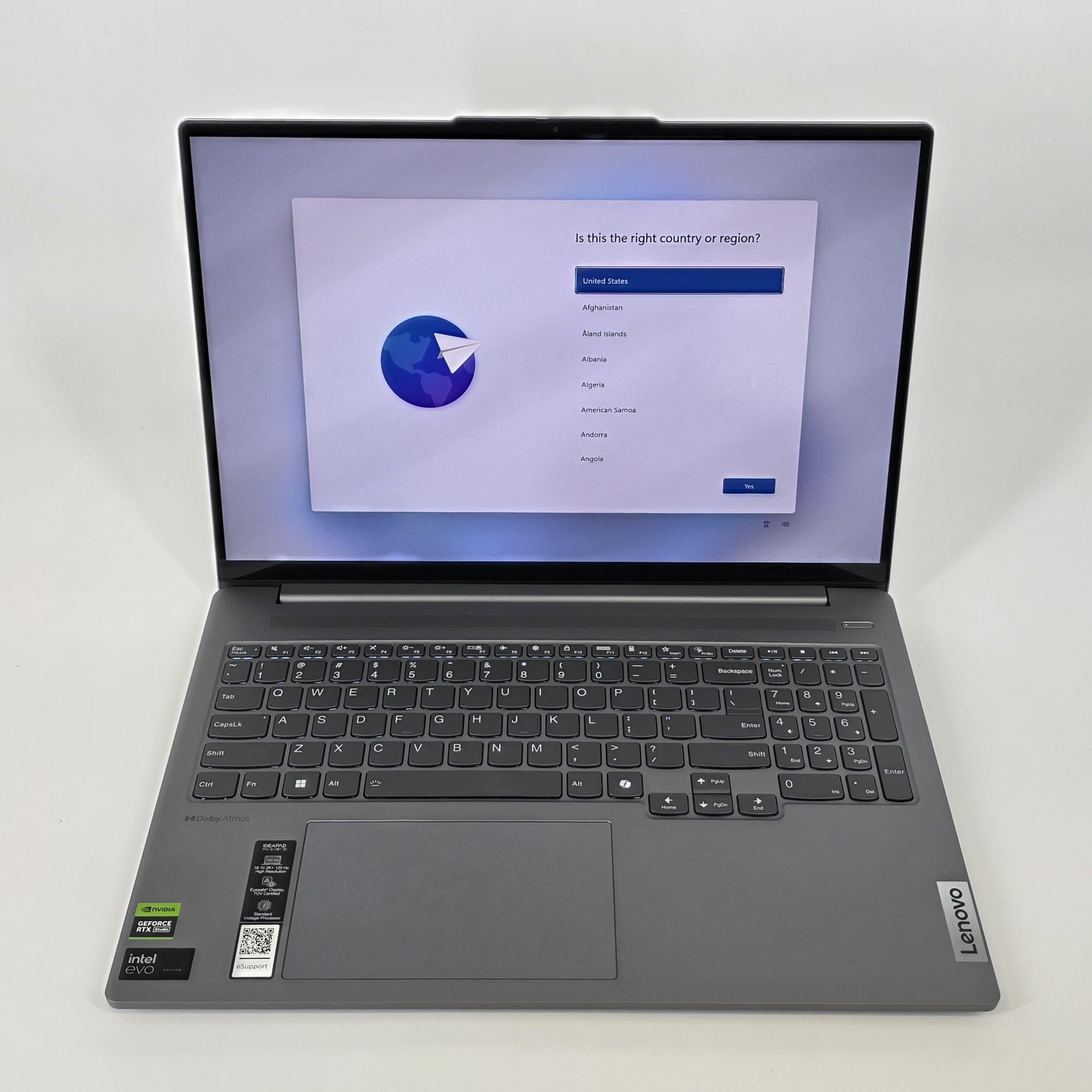 Lenovo IdeaPad Pro 5i 16 Arctic Grey 2.3 GHz Intel Core Ultra 9 32GB RAM 1TB Solid State Drive NVIDIA GeForce RTX 4050 6 GB