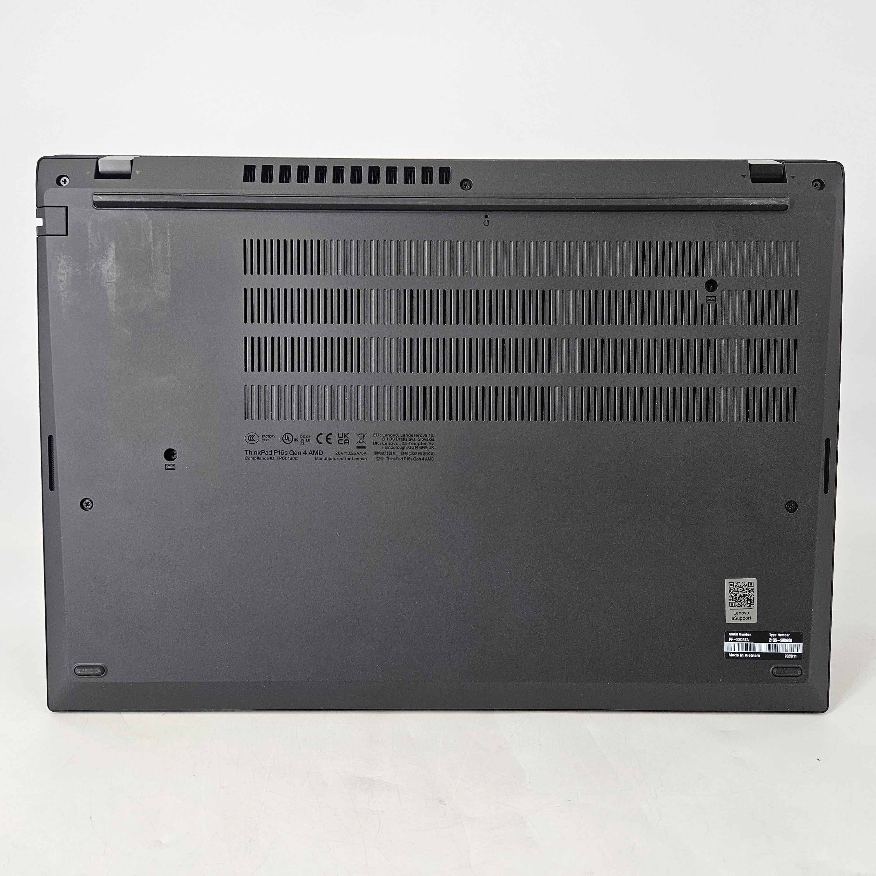 Lenovo ThinkPad P16s Gen 4 Black 2.0 GHz AMD Ryzen AI 7 Pro 350 16GB RAM 512GB Solid State Drive
