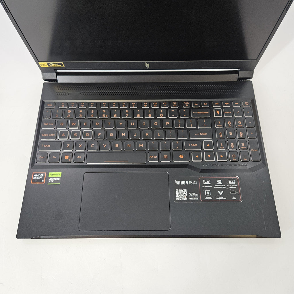 Acer Nitro V 16 AI Black 4.3 GHz AMD Ryzen 5 240 16GB RAM 512GB Solid State Drive NVIDIA GeForce RTX 5050 8 GB