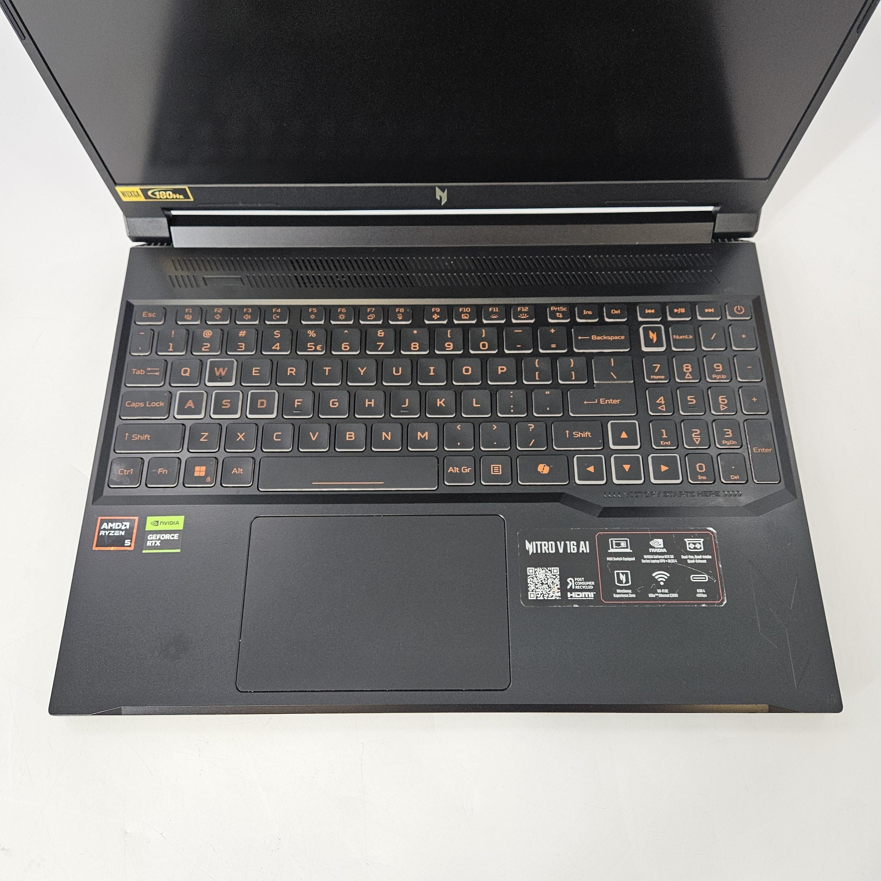 Acer Nitro V 16 AI Black 4.3 GHz AMD Ryzen 5 240 16GB RAM 512GB Solid State Drive NVIDIA GeForce RTX 5050 8 GB
