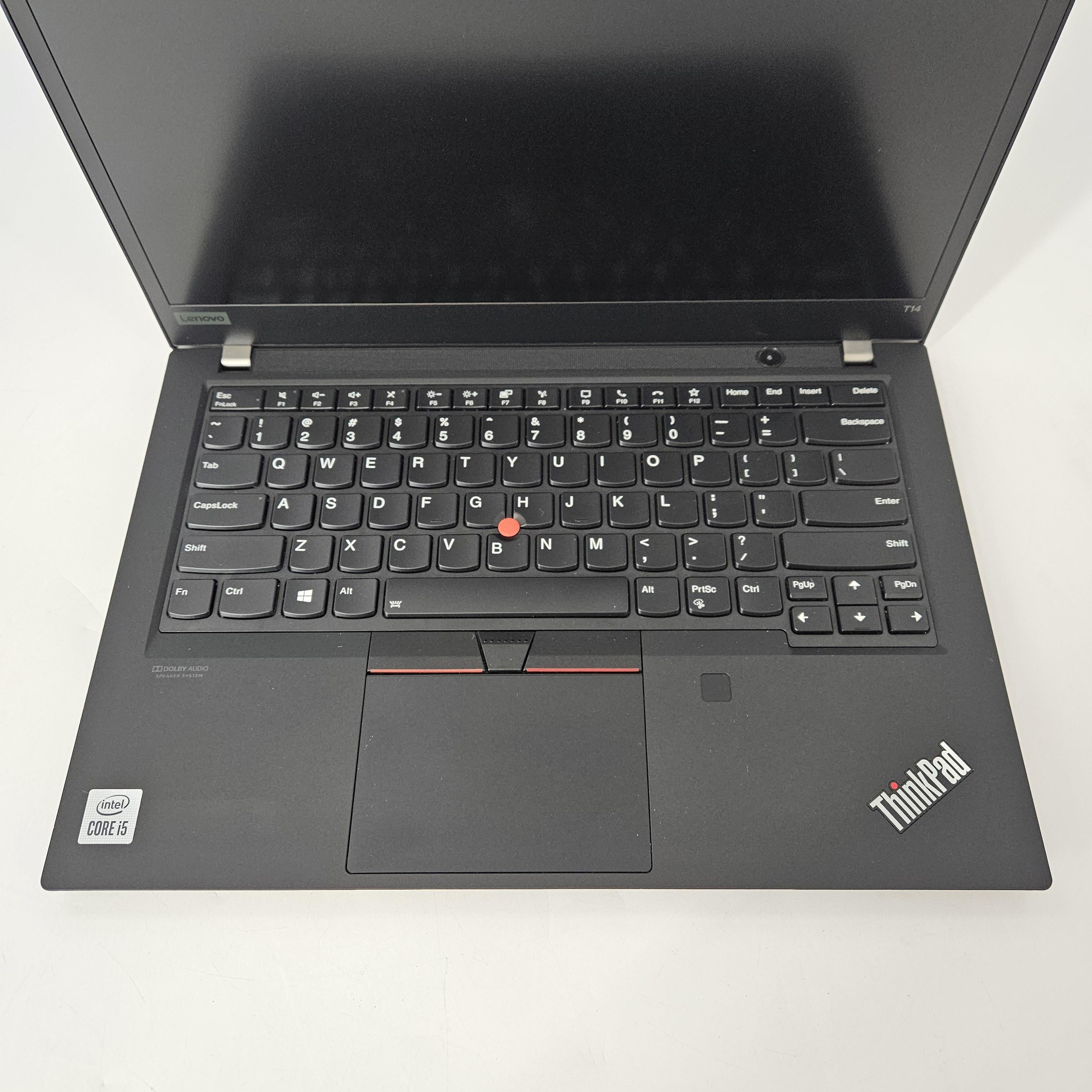 Lenovo ThinkPad T14 Gen 1 Black 1.6 GHz Intel Core i5 10th Gen. 16GB RAM 256GB Solid State Drive