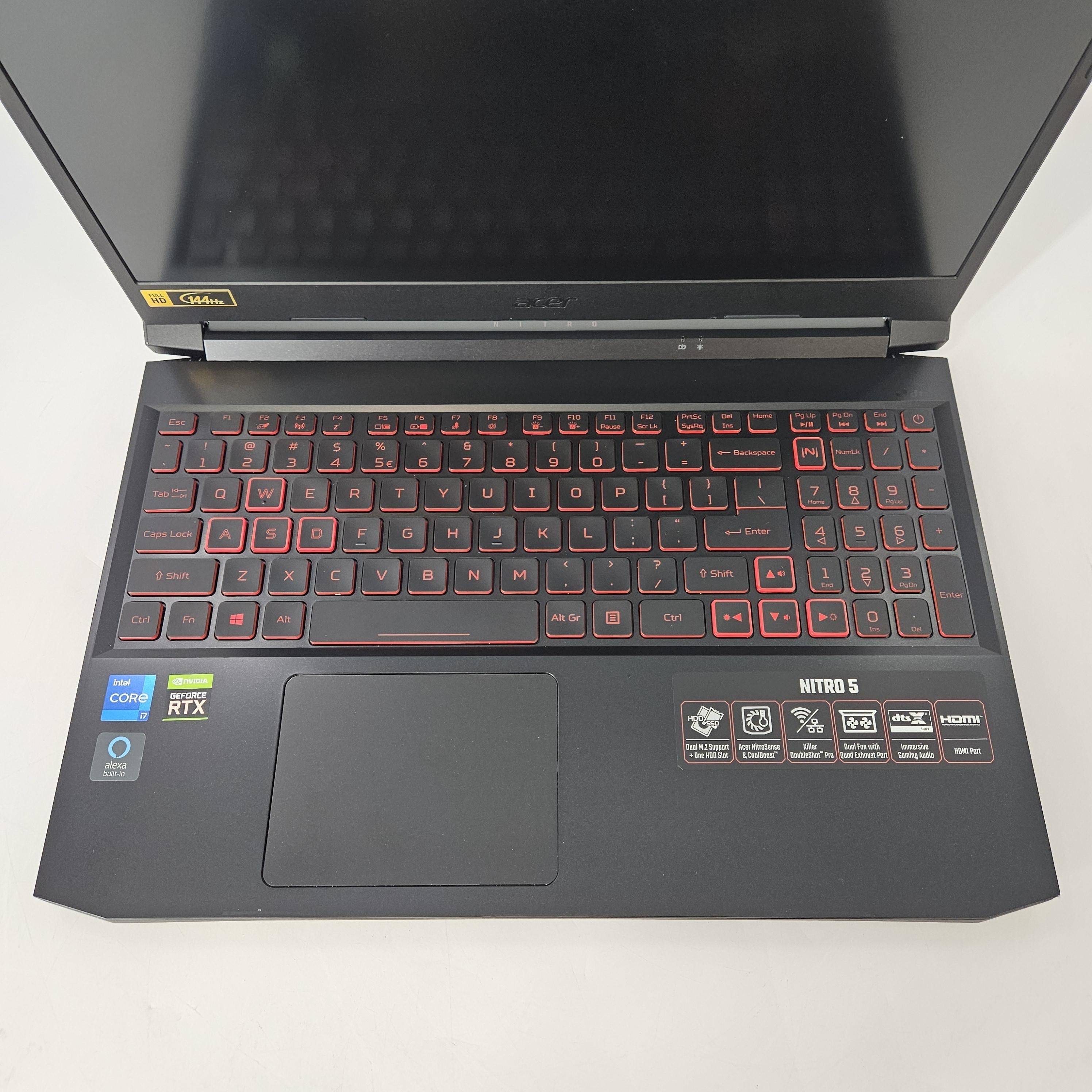 Acer Nitro 5 15.6 Black 2.3 GHz Intel Core i7 11th Gen. 32GB RAM 512GB Solid State Drive NVIDIA GeForce RTX 3050 Ti 4 GB