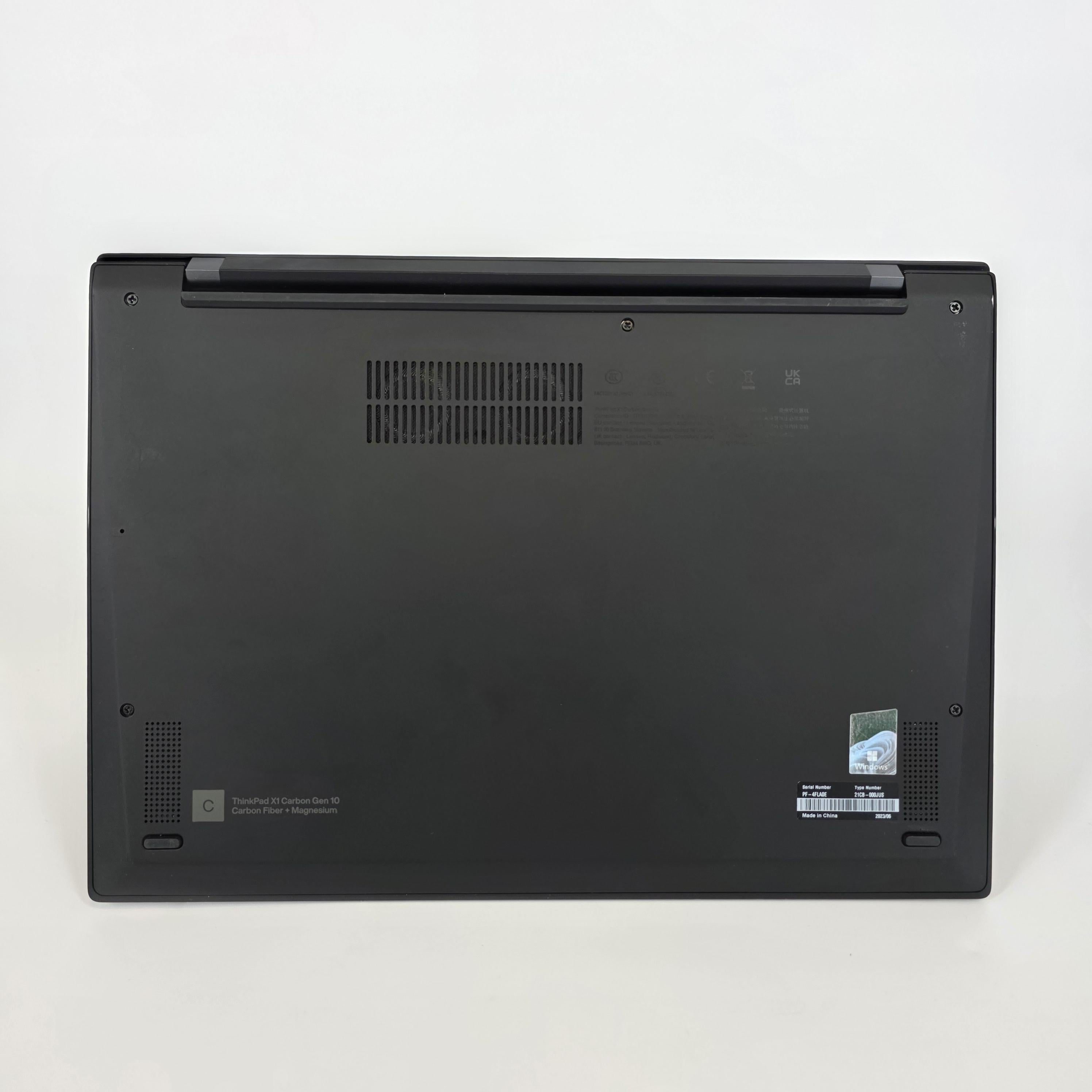 Lenovo ThinkPad X1 Carbon Gen 10 14 Black 2.1 GHz Intel Core i7 12th Gen. 16GB RAM 1TB Solid State Drive