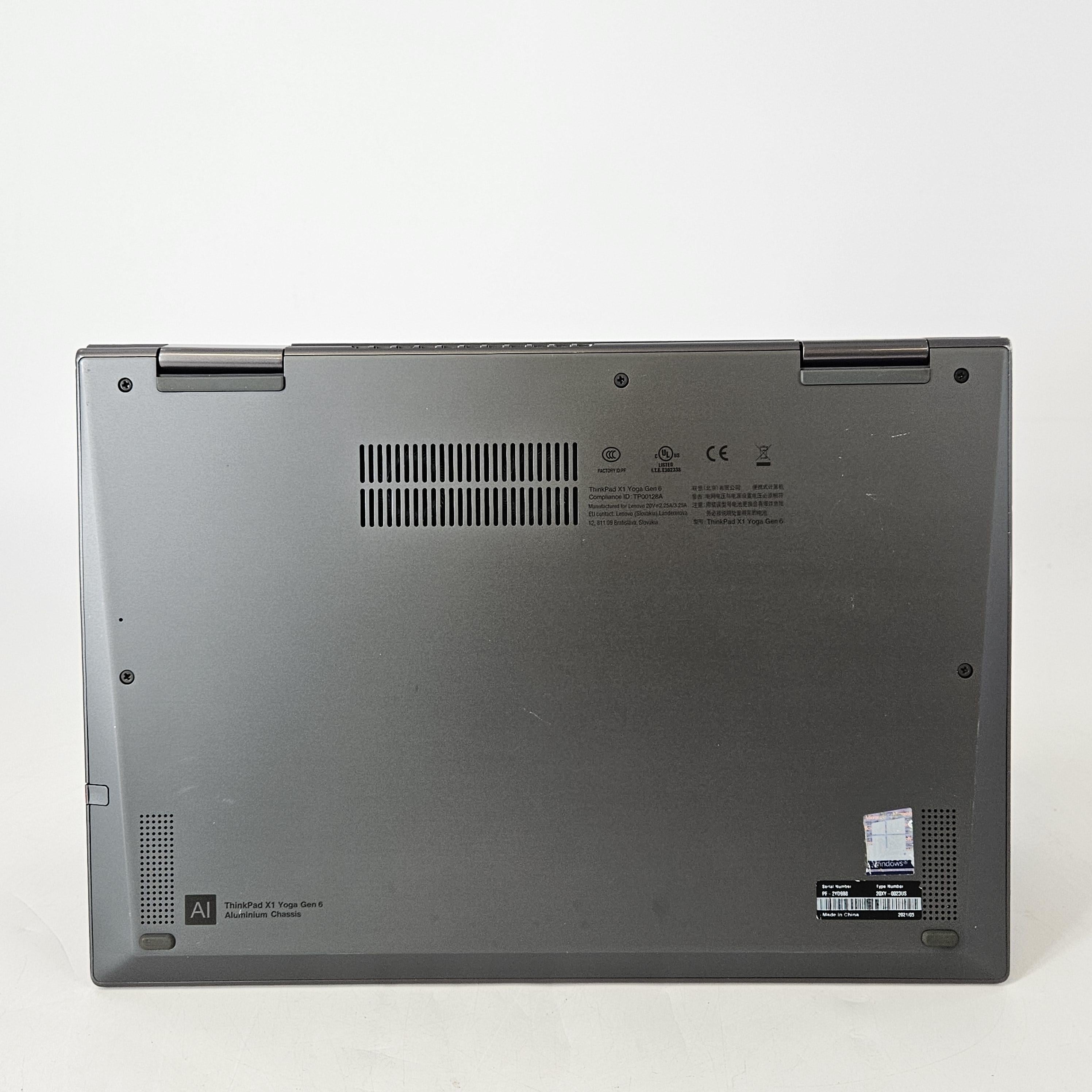 Lenovo ThinkPad X1 Yoga Gen 6 14 Gray 2.4 GHz Intel Core i5 11th Gen. 16GB RAM 512GB Solid State Drive