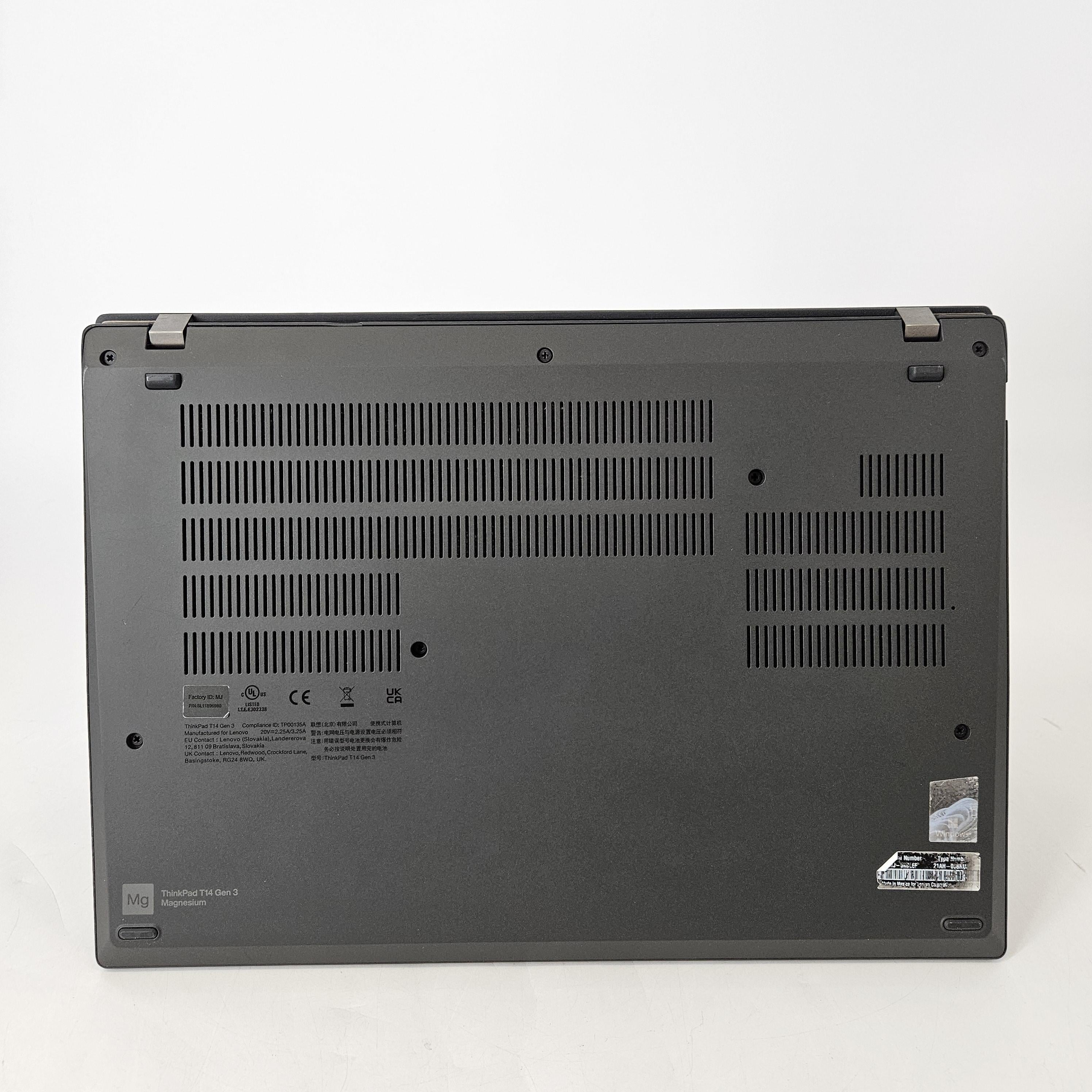 Lenovo ThinkPad T14 Gen 3 Black 2.2 GHz Intel Core i7 12th Gen. 16GB RAM 512GB Solid State Drive