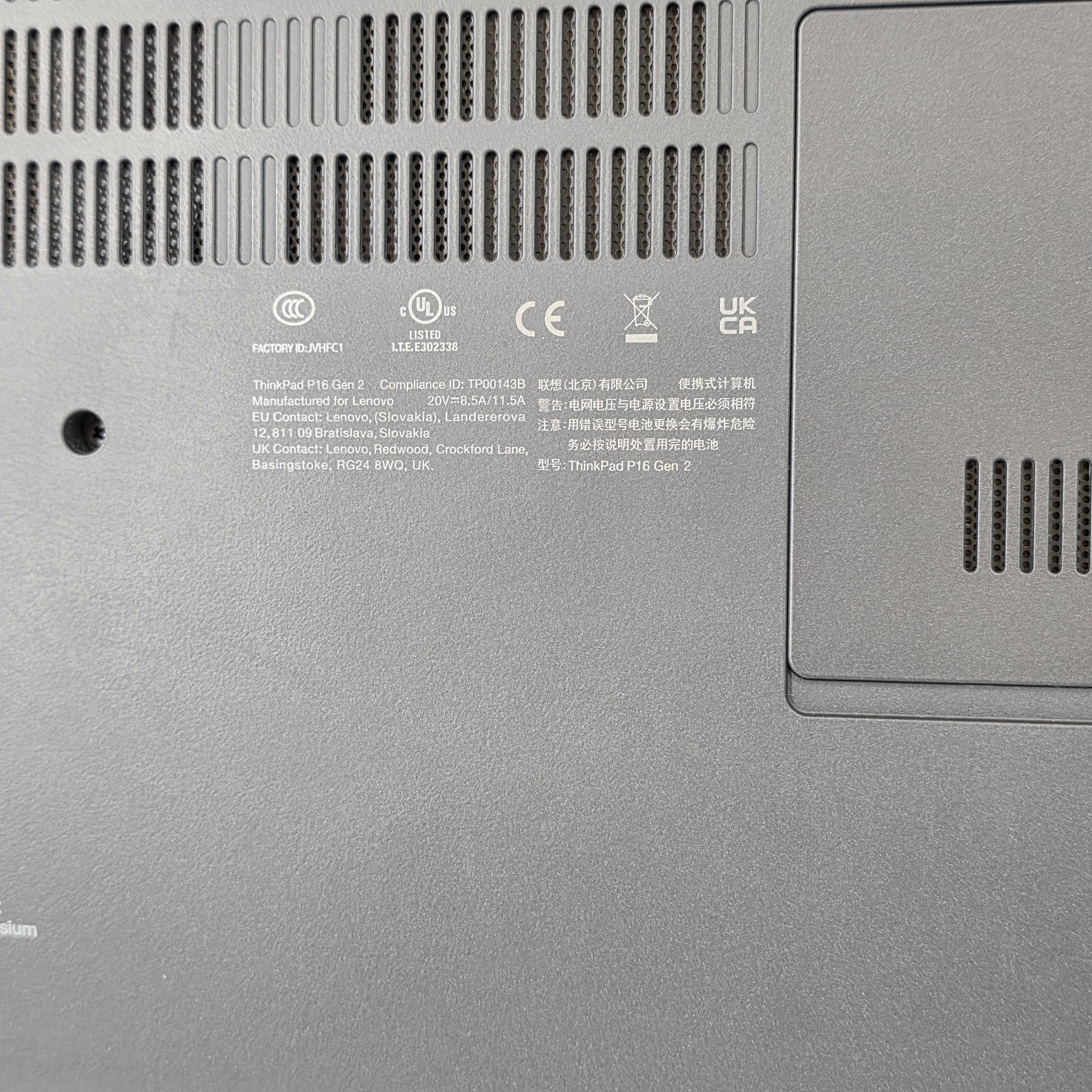 Lenovo ThinkPad P16 Gen 2 Gray 2.1 GHz Intel Core i7 14th Gen. 32GB RAM 1TB Solid State Drive NVIDIA RTX 2000 Ada 8 GB