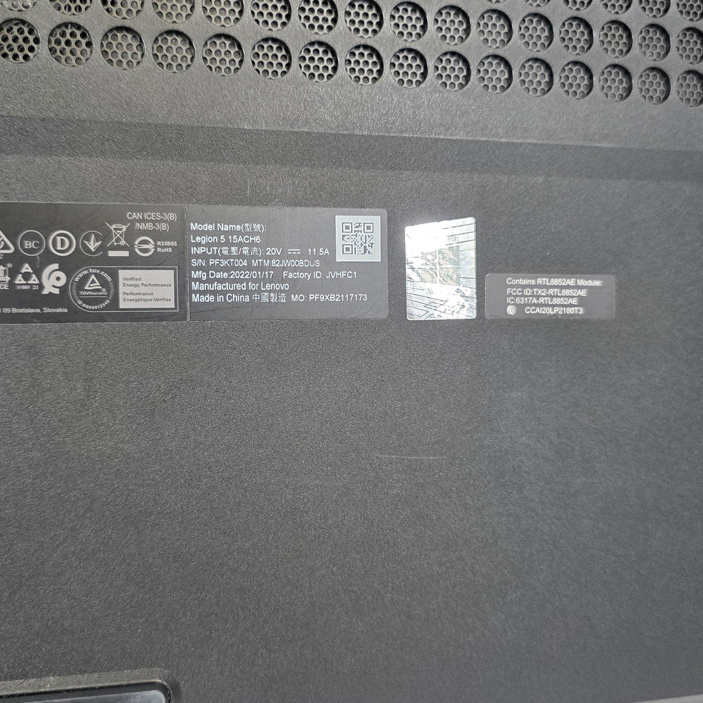 Lenovo Legion 5 15.6 Blue 3.2 GHz AMD Ryzen 7 5800H 32GB RAM 1TB Solid State Drive NVIDIA GeForce RTX 3050 Ti 4 GB