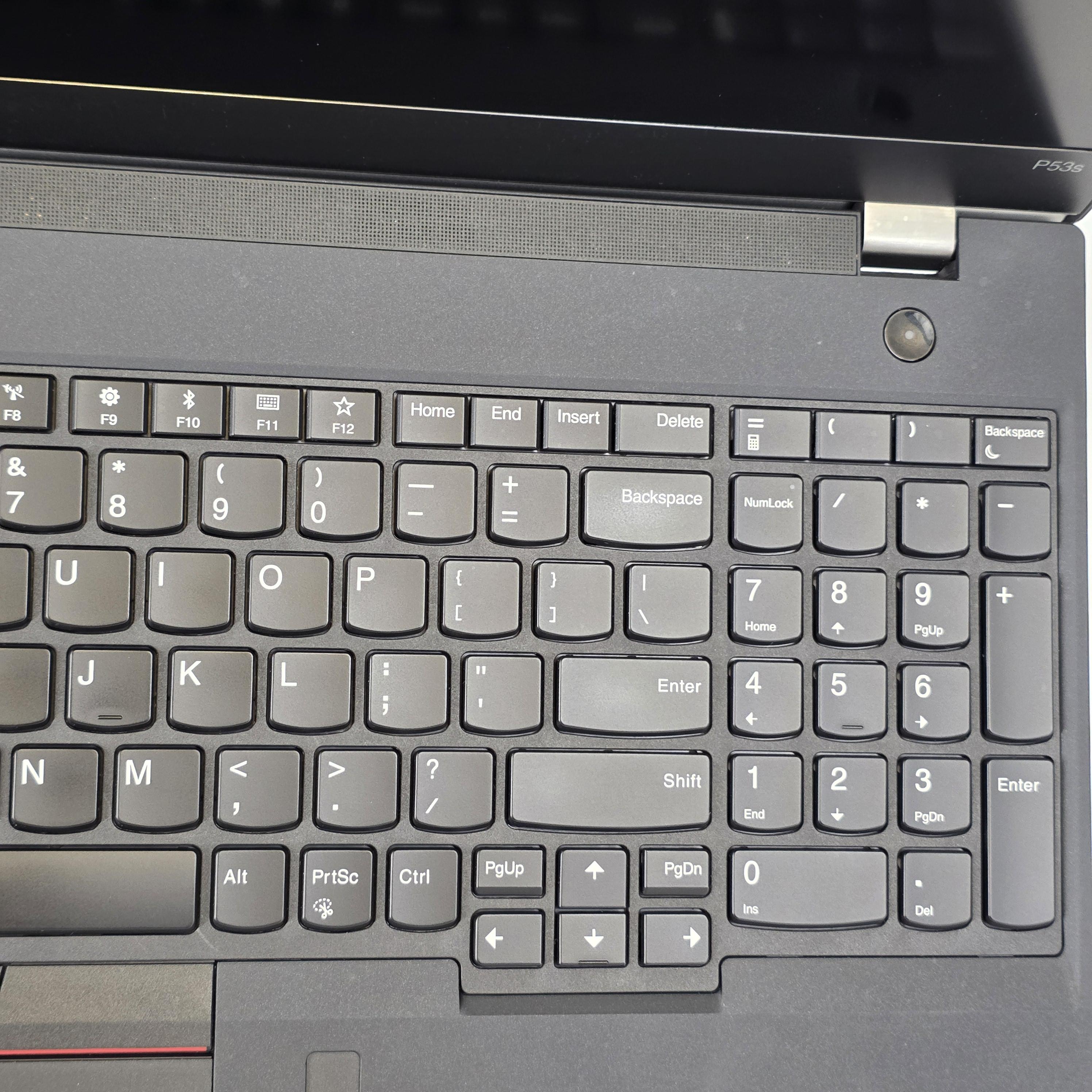 Lenovo ThinkPad P53s 15.6 Black 1.9 GHz Intel Core i7 8th Gen. 16GB RAM 512GB Solid State Drive NVIDIA Quadro P520 2 GB
