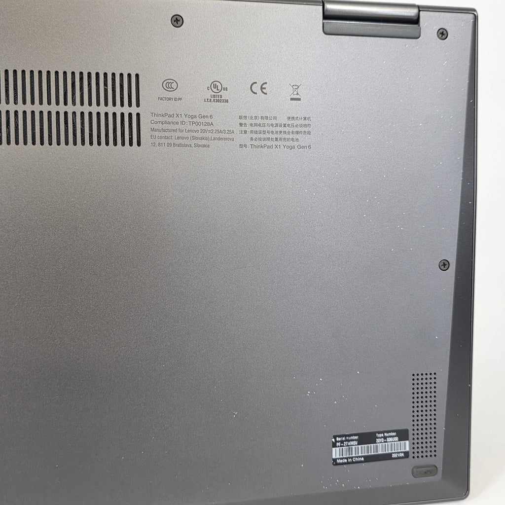 Lenovo ThinkPad X1 Yoga Gen 6 14 Gray 2.8 GHz Intel Core i7 11th Gen. 16GB RAM 256GB Solid State Drive