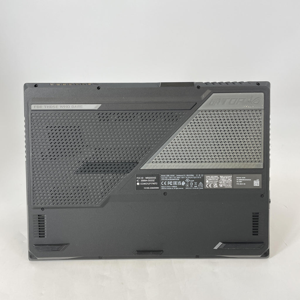 Asus ROG Strix Scar 15 G533 15.6 Black 2.5 GHz Intel Core i9 12th Gen. 16GB RAM 1TB Solid State Drive NVIDIA GeForce RTX 3070 Ti 8 GB