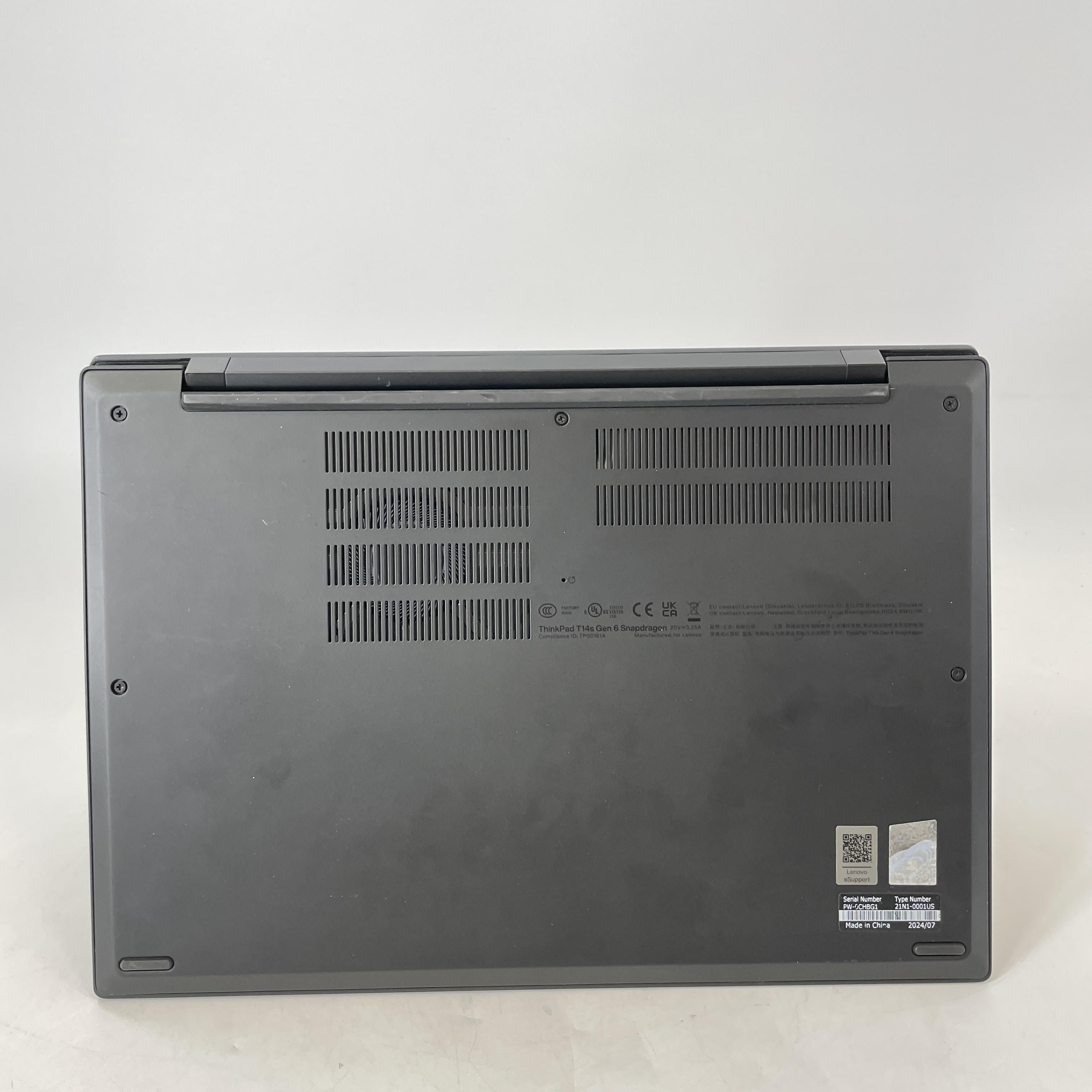 Lenovo ThinkPad T14s Gen 6 Black 3.42 GHz Qualcomm Snapdragon X Elite 32GB RAM 1TB Solid State Drive