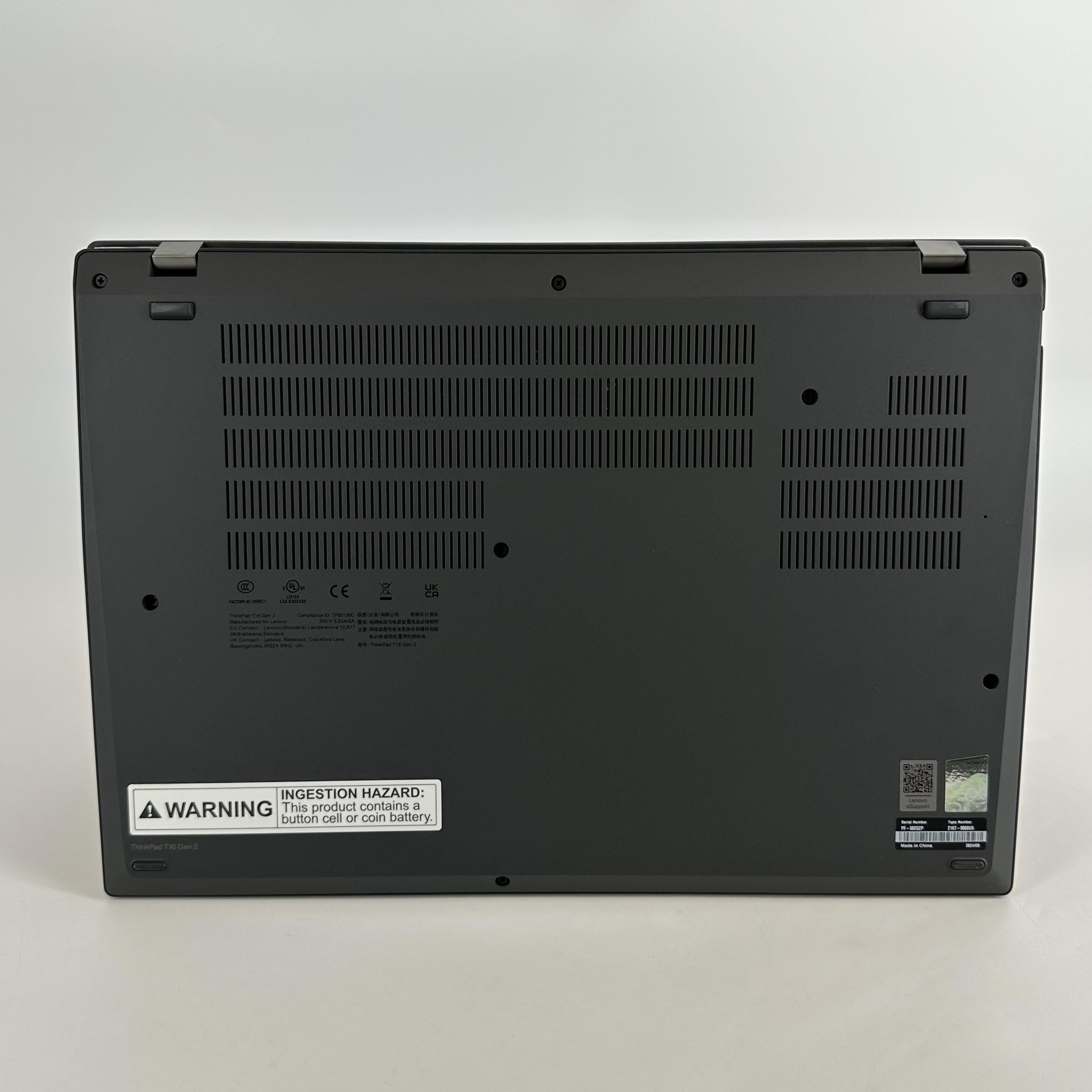 Lenovo ThinkPad T16 Gen 2 Black 3.3 GHz AMD Ryzen 7 Pro 7840U 16GB RAM 512GB Solid State Drive