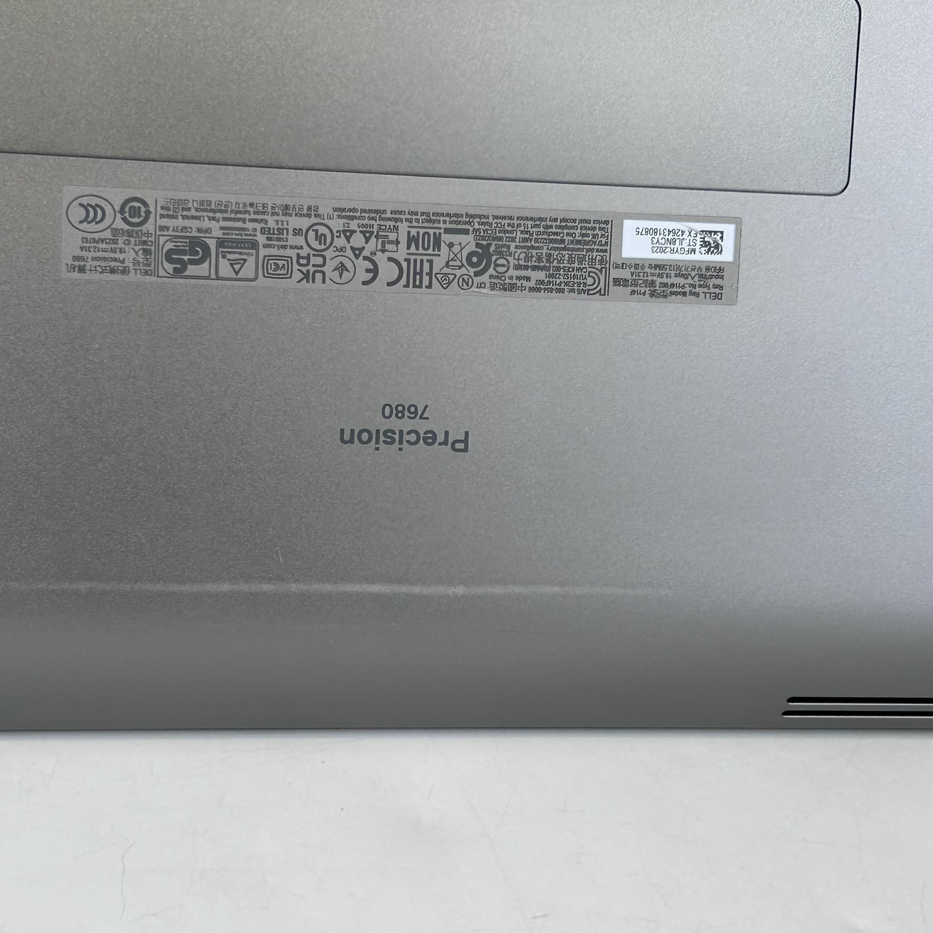 Dell Precision 7680 16 Gray 2.2 GHz Intel Core i9 13th Gen. 64GB RAM 1TB Solid State Drive NVIDIA RTX 3500 Ada 12 GB