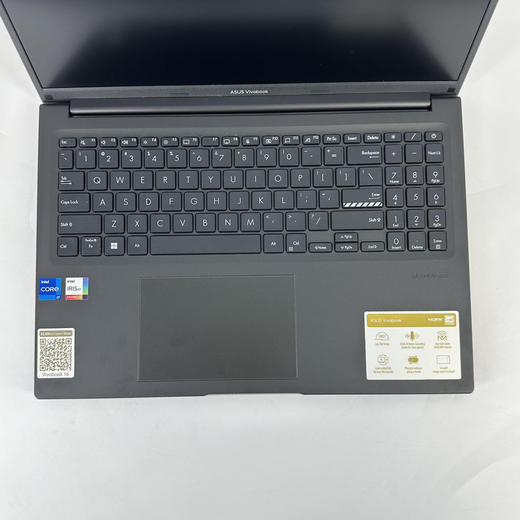 Asus Vivobook 16 Black 1.7 GHz Intel Core i7 12th Gen. 16GB RAM 512GB Solid State Drive