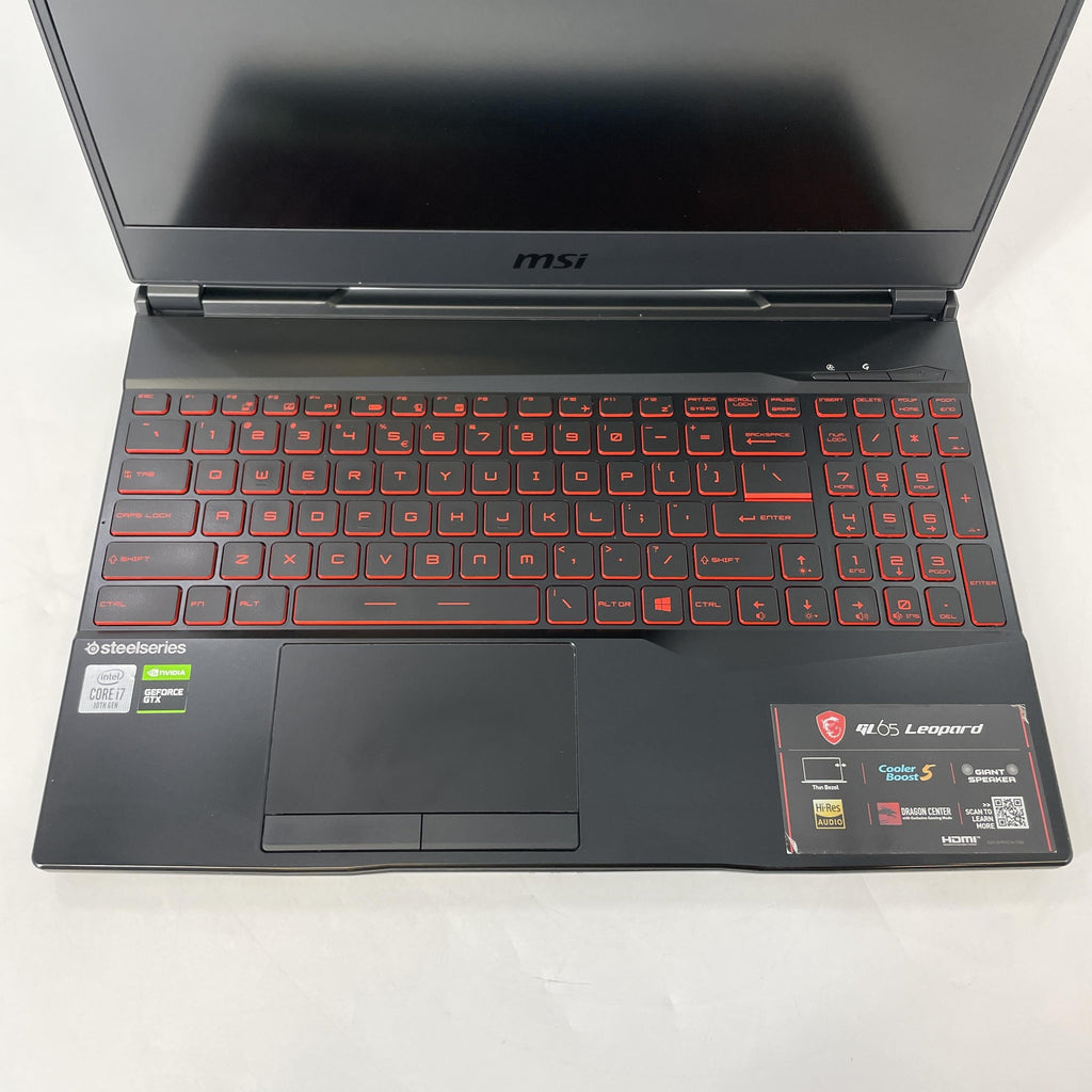 MSI Leopard GL65 15.6 Black 2.6 GHz Intel Core i7 10th Gen. 16GB RAM 512GB Solid State Drive 1TB Hard Disk Drive NVIDIA GeForce GTX 1660 Ti 6 GB