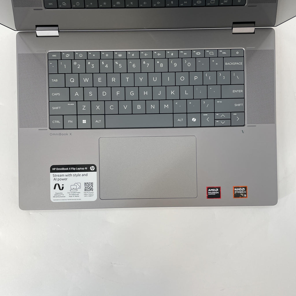HP OmniBook X Flip 16 Glacier Silver 2.0 GHz AMD Ryzen AI 5 340 16GB RAM 512GB Solid State Drive