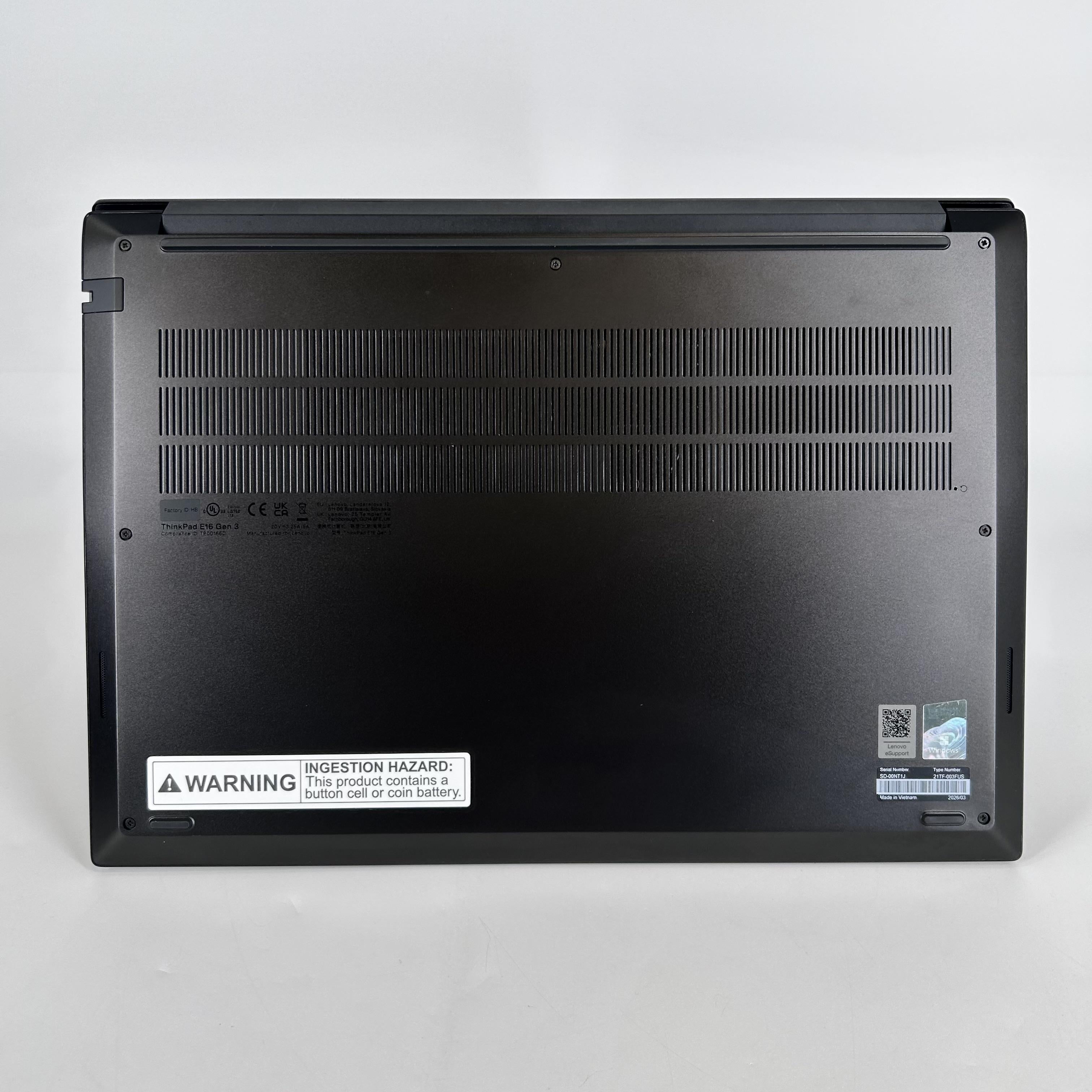 Lenovo ThinkPad E16 Gen 3 Black 2.5 GHz Intel Core 7 Series 2 16GB RAM 512GB Solid State Drive