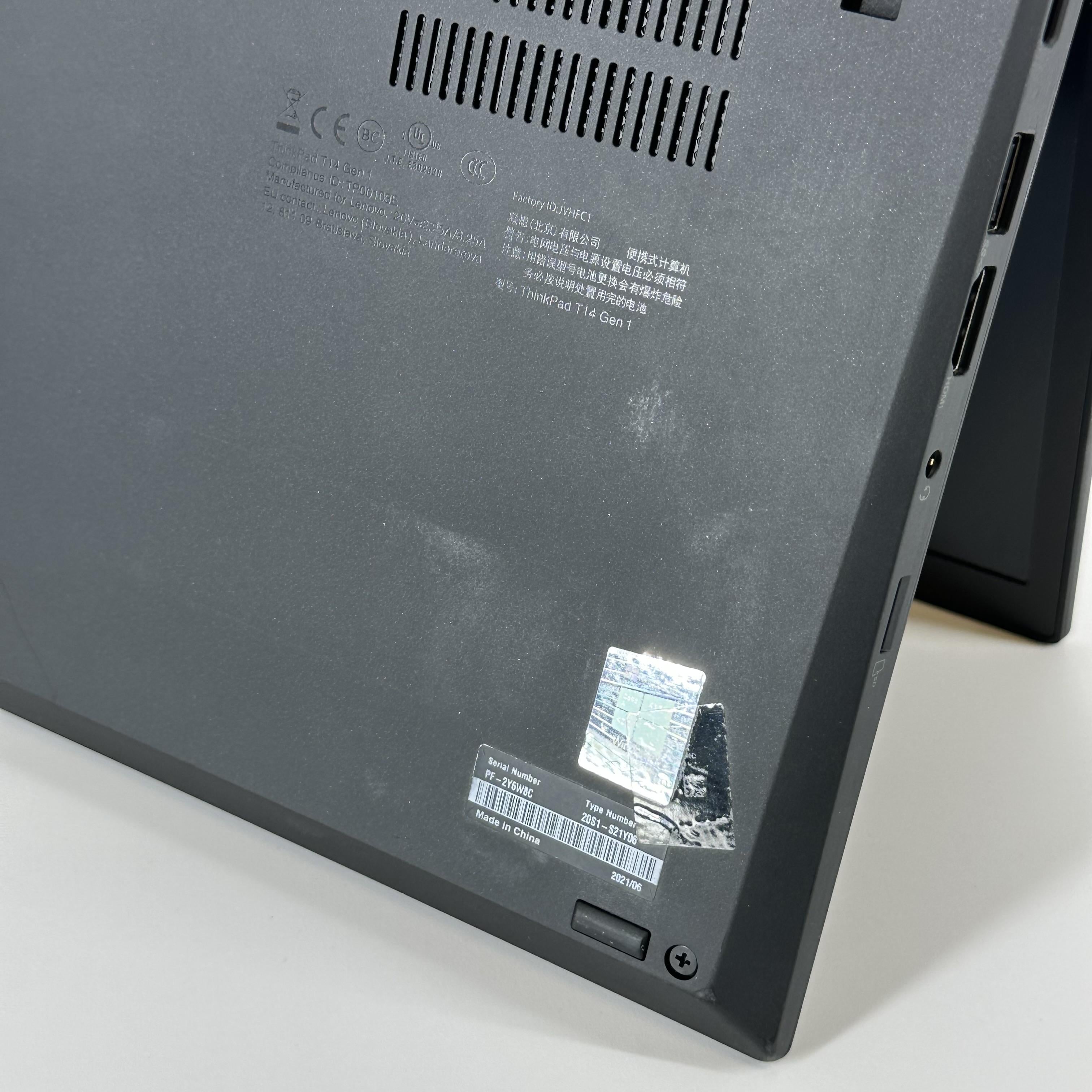 Lenovo ThinkPad T14 Gen 1 Black 1.8 GHz Intel Core i7 10th Gen. 48GB RAM 512GB Solid State Drive