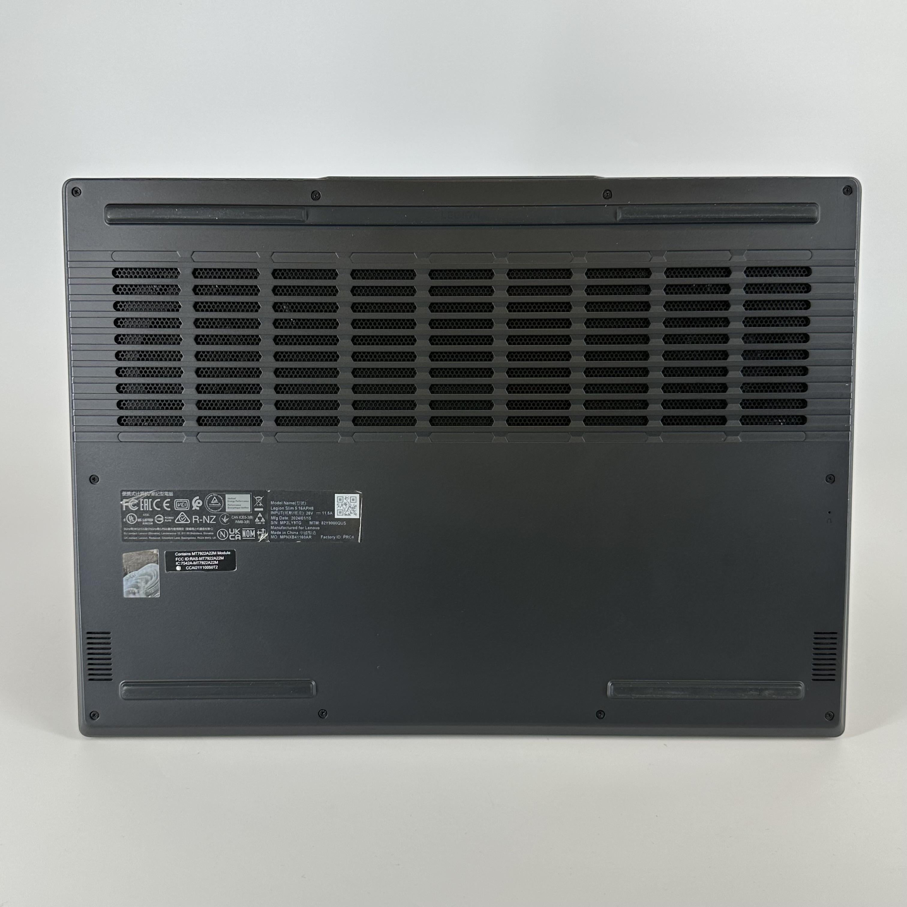 Lenovo Legion Slim 5 Gen 8 16 Gray 4.3 GHz AMD Ryzen 5 7640HS 16GB RAM 512GB Solid State Drive NVIDIA GeForce RTX 4060 8 GB