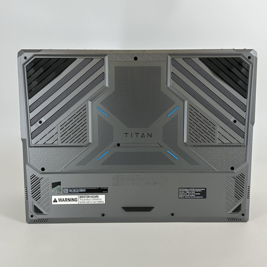 MSI Titan 18 HX AI 18 Black 2.8 GHz Intel Core Ultra 9 Series 2 64GB RAM 4TB Solid State Drive 2TB Solid State Drive NVIDIA GeForce RTX 5090 24 GB