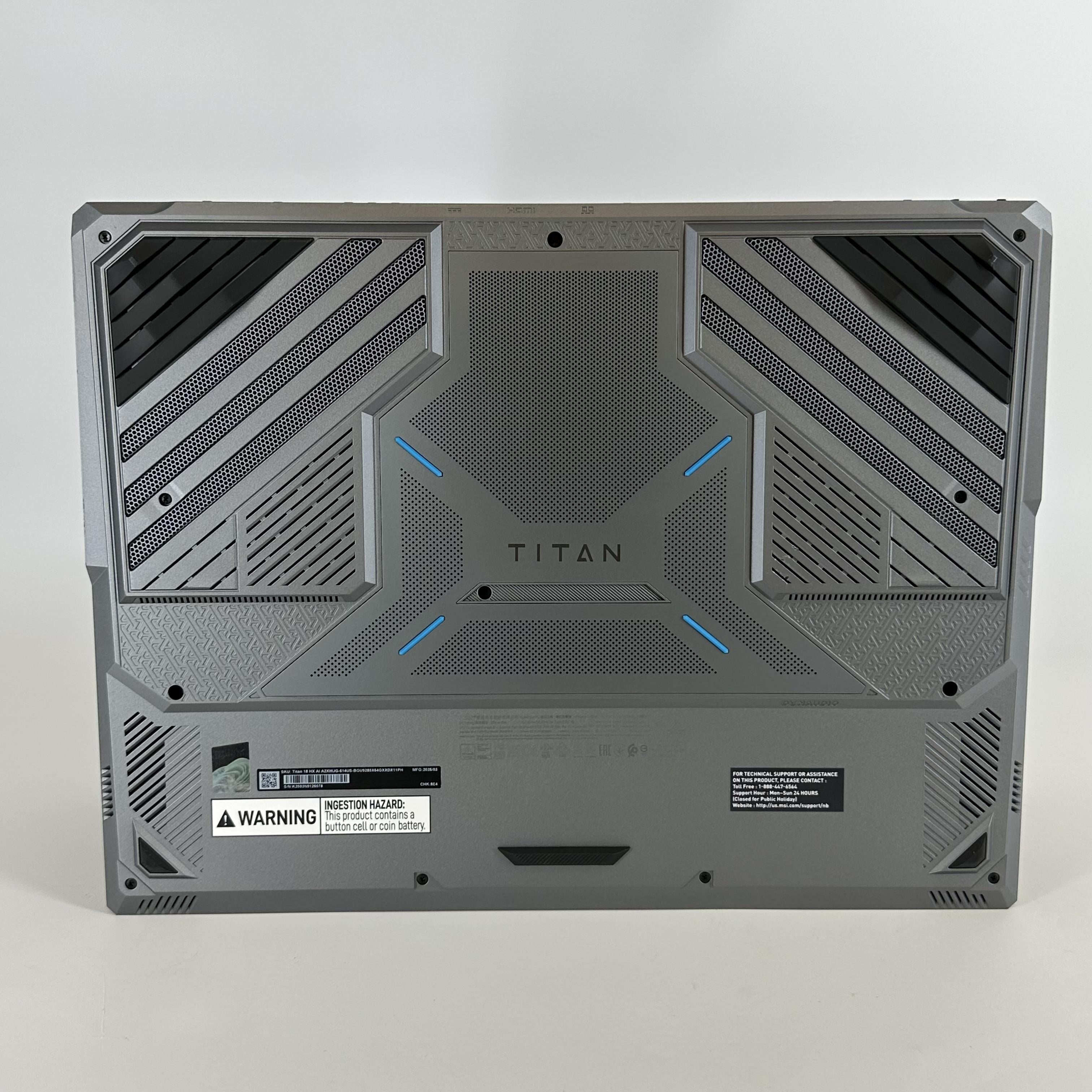 MSI Titan 18 HX AI 18 Black 2.8 GHz Intel Core Ultra 9 Series 2 64GB RAM 4TB Solid State Drive 2TB Solid State Drive NVIDIA GeForce RTX 5090 24 GB
