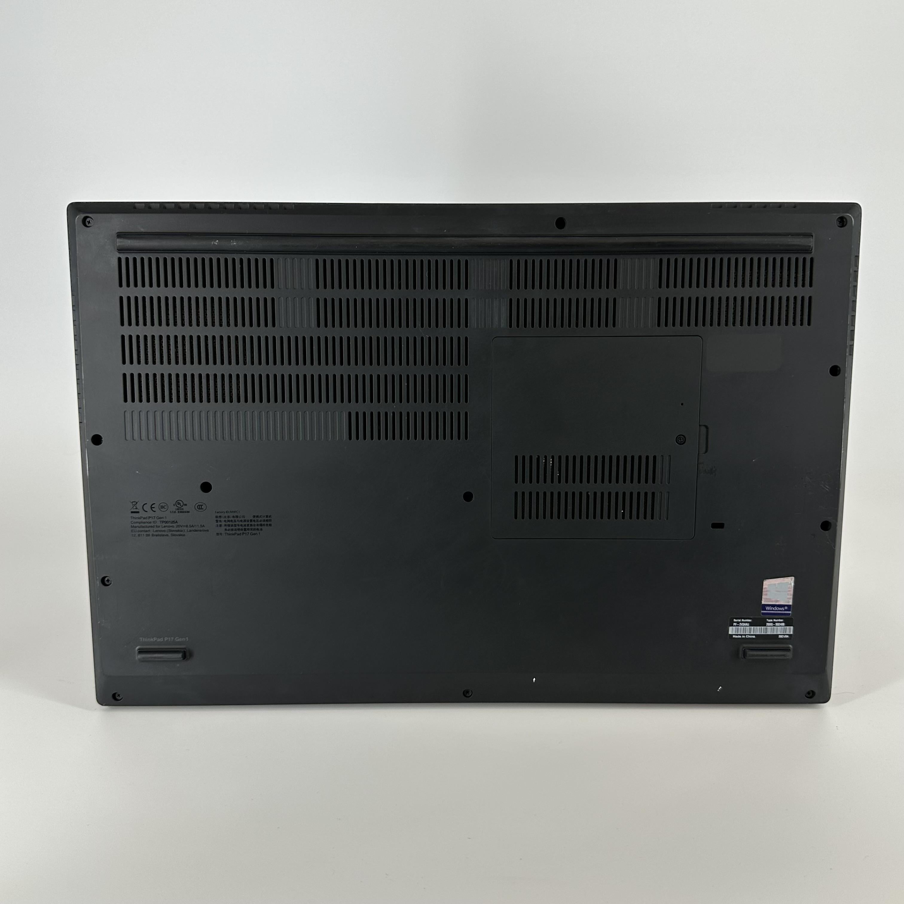 Lenovo ThinkPad P17 Gen 1 Black 2.4 GHz Intel Core i9 10th Gen. 32GB RAM 1TB Solid State Drive NVIDIA Quadro RTX 3000 6 GB
