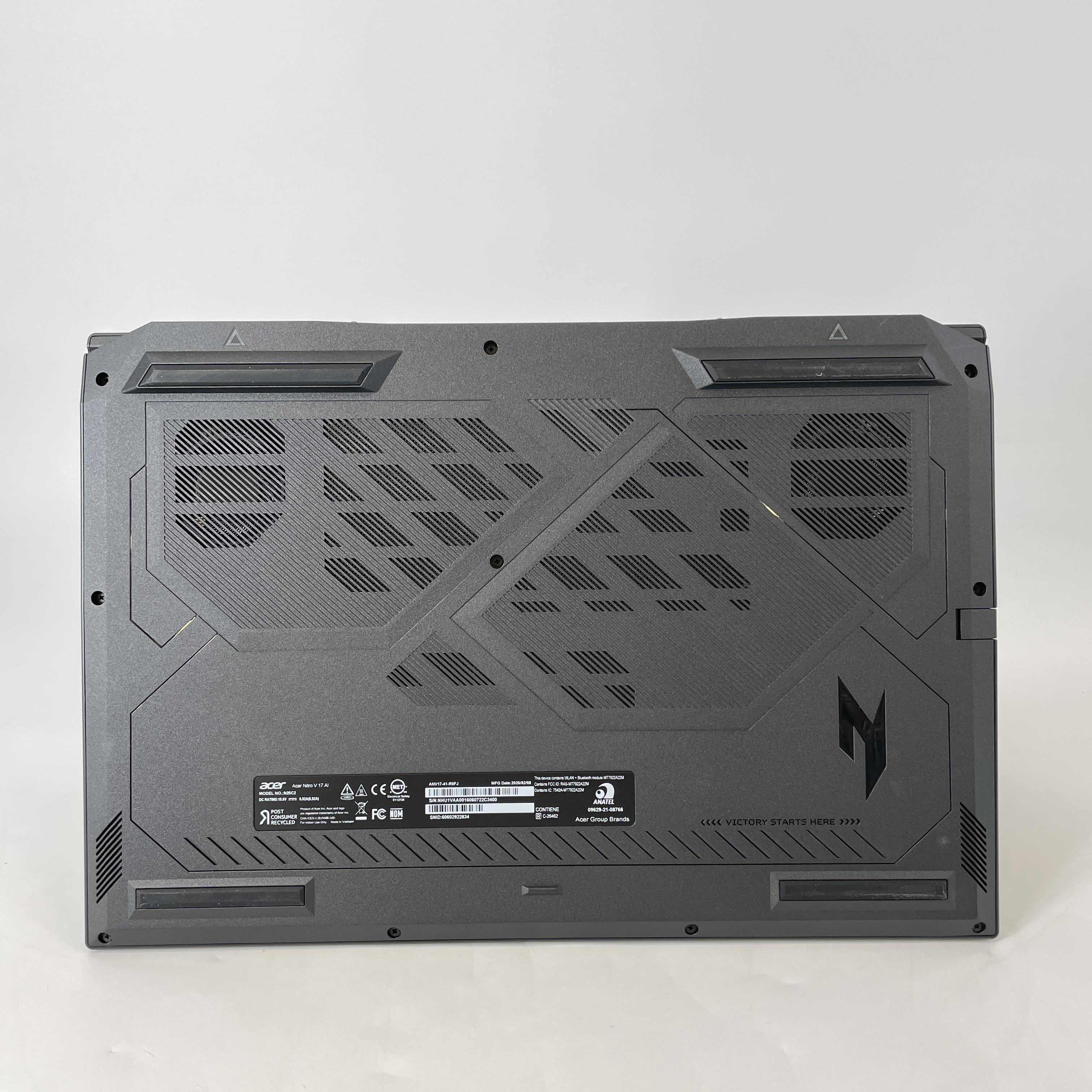 Acer Nitro V 17 AI Black 3.8 GHz AMD Ryzen 7 260 16GB RAM 1TB Solid State Drive NVIDIA GeForce RTX 5060 8 GB