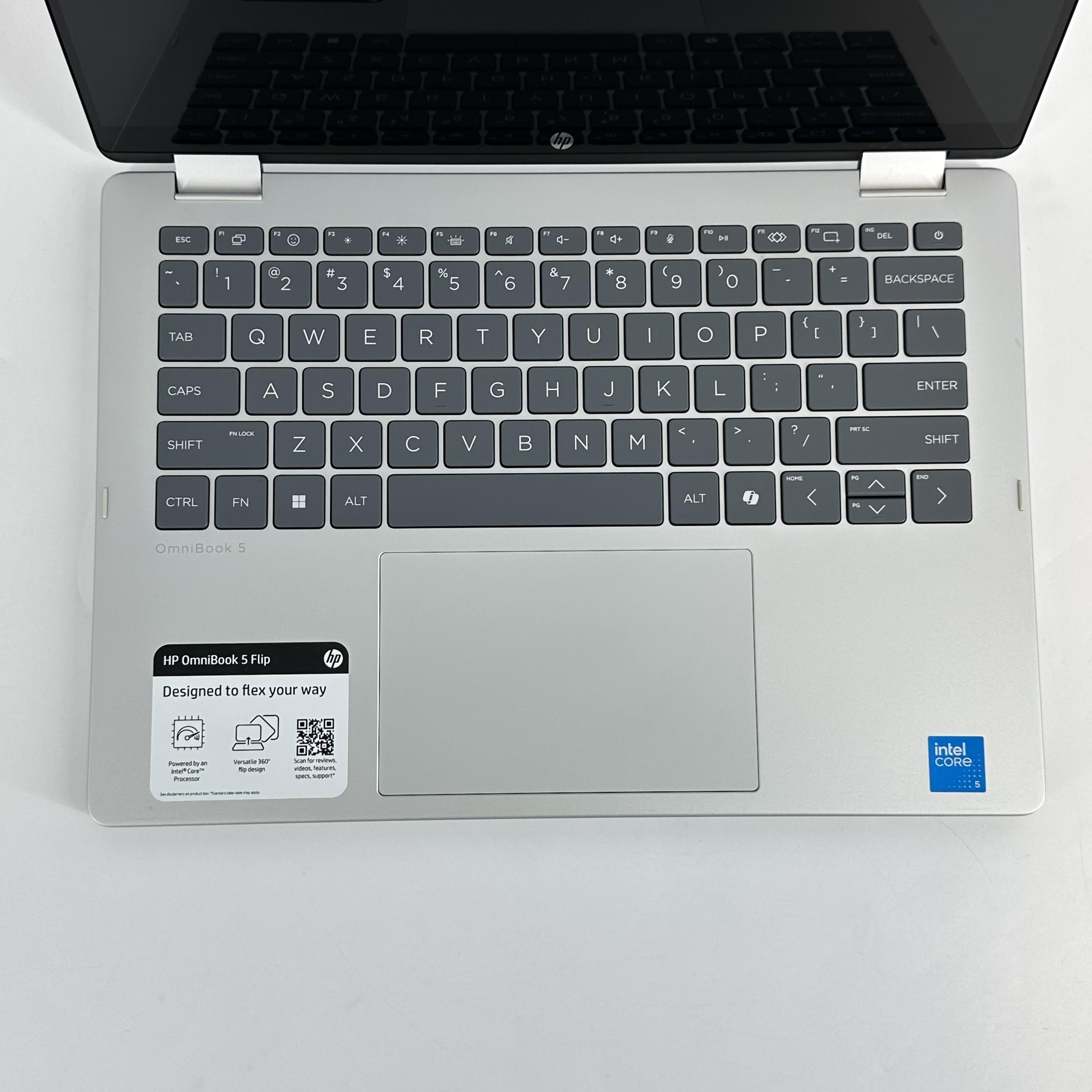 HP OmniBook 5 Flip 14 Glacier Silver 1.4 GHz Intel Core 5 8GB RAM 512GB Solid State Drive