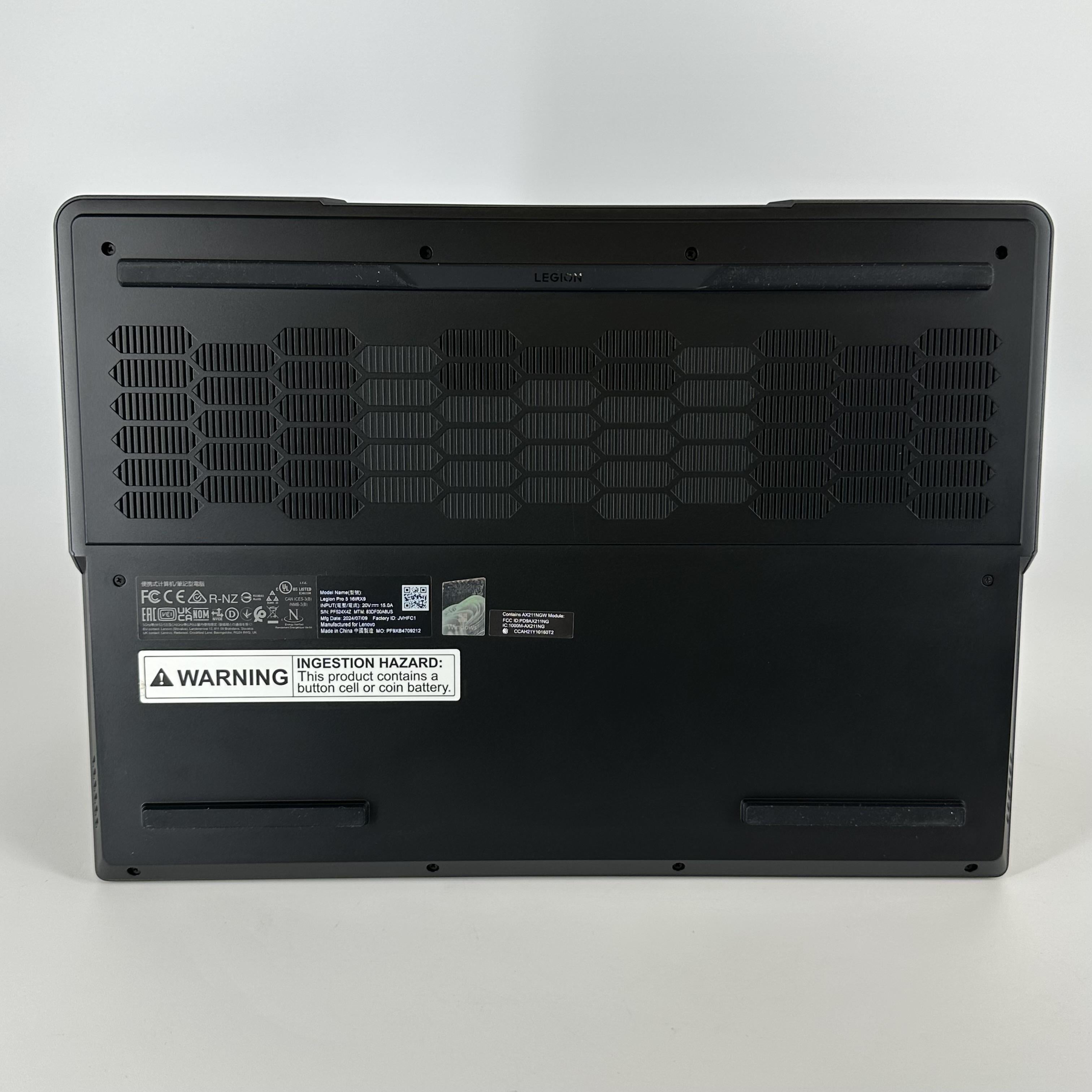 Lenovo Legion Pro 5i Gen 9 16 Gray 2.2 GHz Intel Core i9 14th Gen. 32GB RAM 1TB Solid State Drive 1TB Solid State Drive NVIDIA GeForce RTX 4070 8 GB
