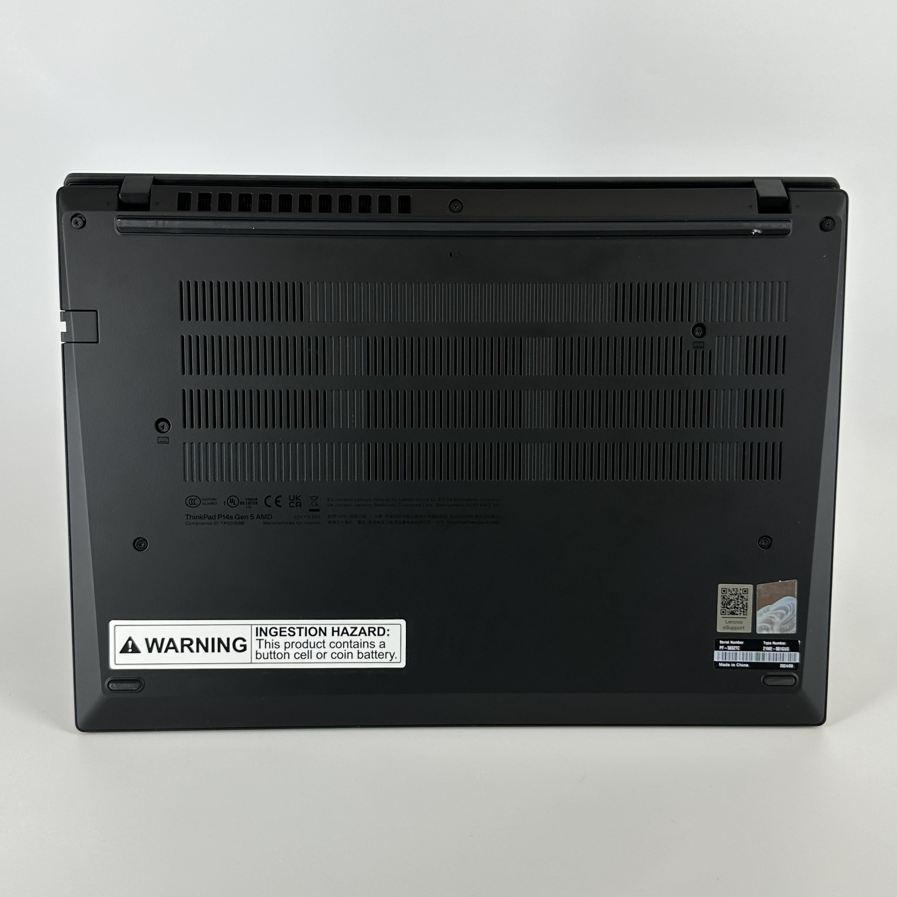 Lenovo ThinkPad P14s Gen 5 Black 3.5 GHz AMD Ryzen 5 Pro 8640HS 16GB RAM 512GB Solid State Drive