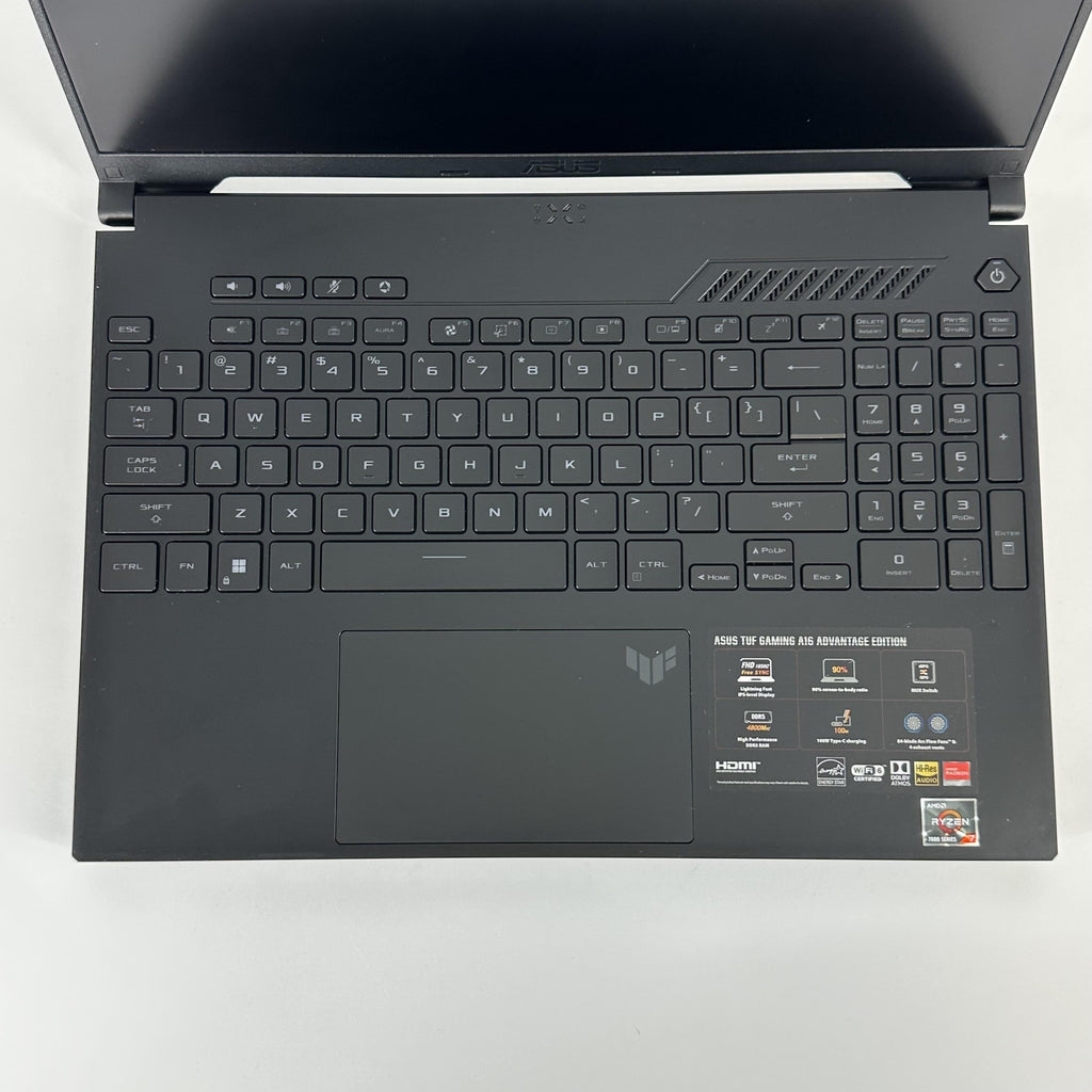Asus TUF A16 16 Black 3.2 GHz AMD Ryzen 7 7735HS 16GB RAM 1TB Solid State Drive AMD Radeon RX 7700S 8 GB