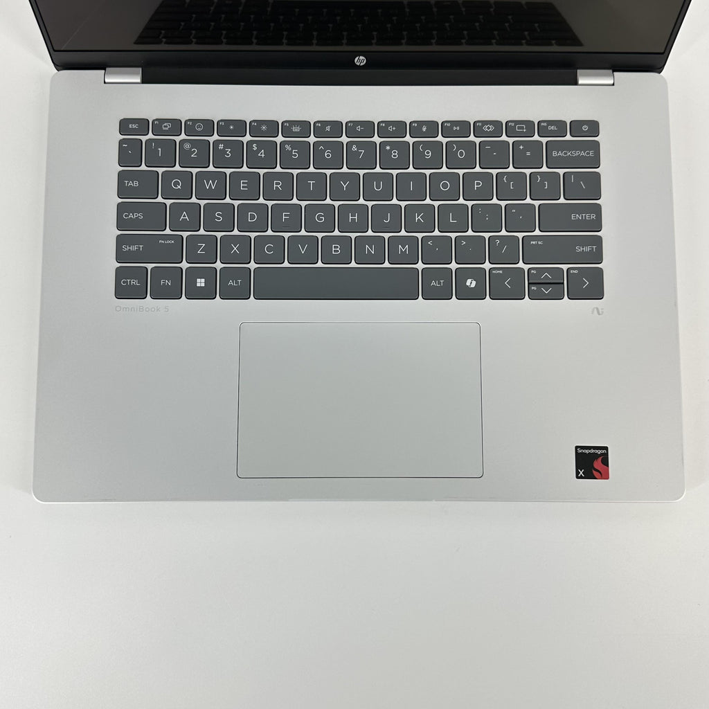 HP OmniBook 5 16 Glacier Silver 2.9 GHz Qualcomm Snapdragon X 16GB RAM 256GB Solid State Drive