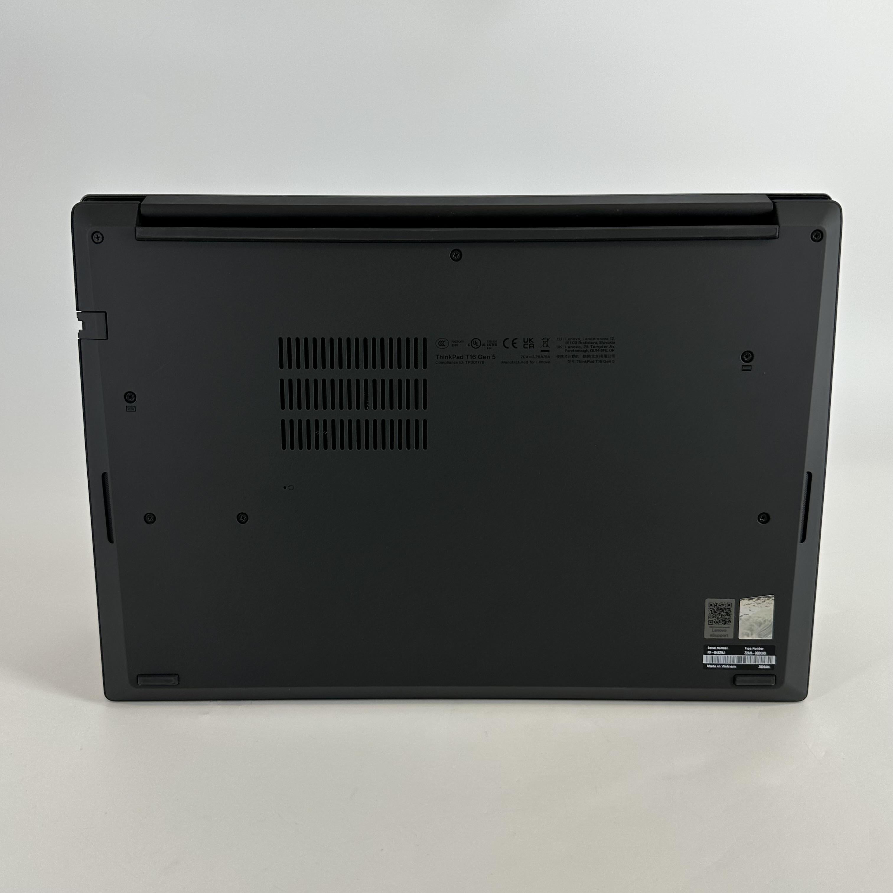 Lenovo ThinkPad T16 Gen 5 Black 3.3 GHz AMD Ryzen 7 Pro 250 16GB RAM 512GB Solid State Drive