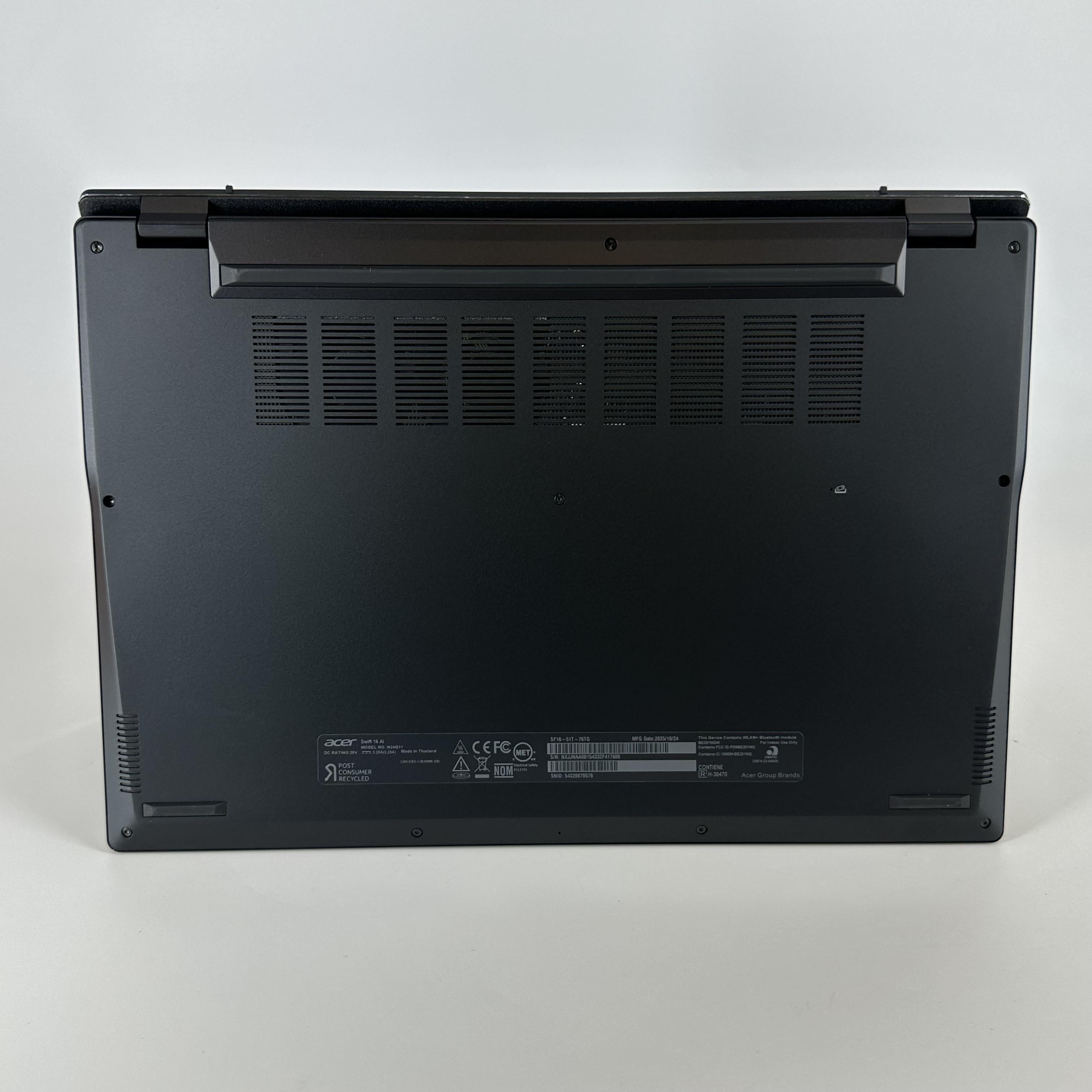 Acer Swift 16 AI Black 2.2 GHz Intel Core Ultra 7 Series 2 16GB RAM 1TB Solid State Drive