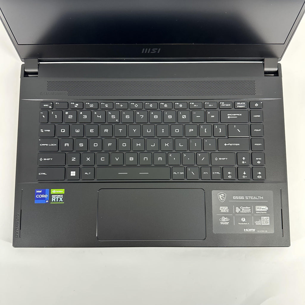 MSI Stealth GS66 15.6 Black 2.5 GHz Intel Core i9 11th Gen. 32GB RAM 1TB Solid State Drive NVIDIA GeForce RTX 3080 16 GB