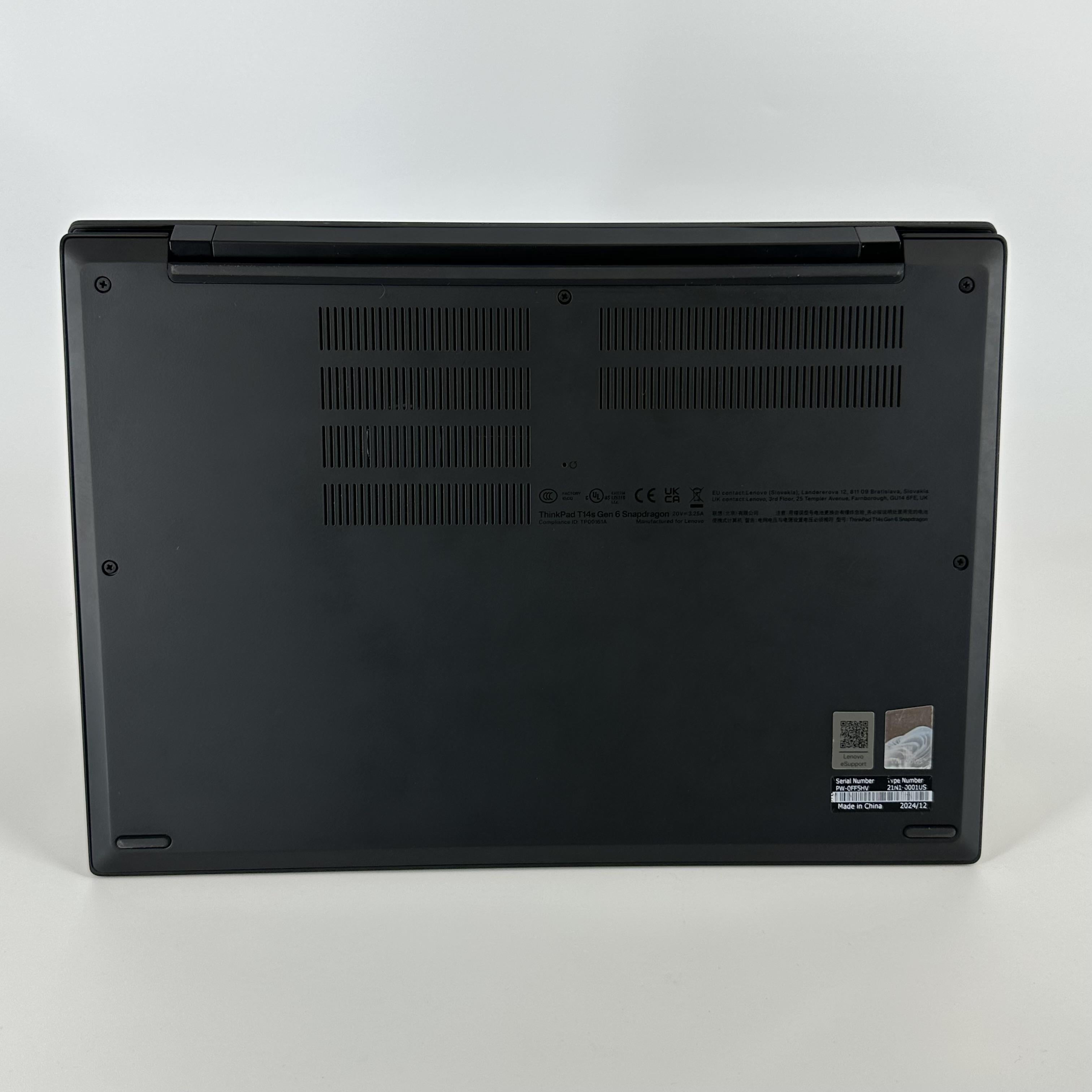 Lenovo ThinkPad T14s Gen 6 Black 3.4 GHz Qualcomm Snapdragon X Elite 32GB RAM 1TB Solid State Drive