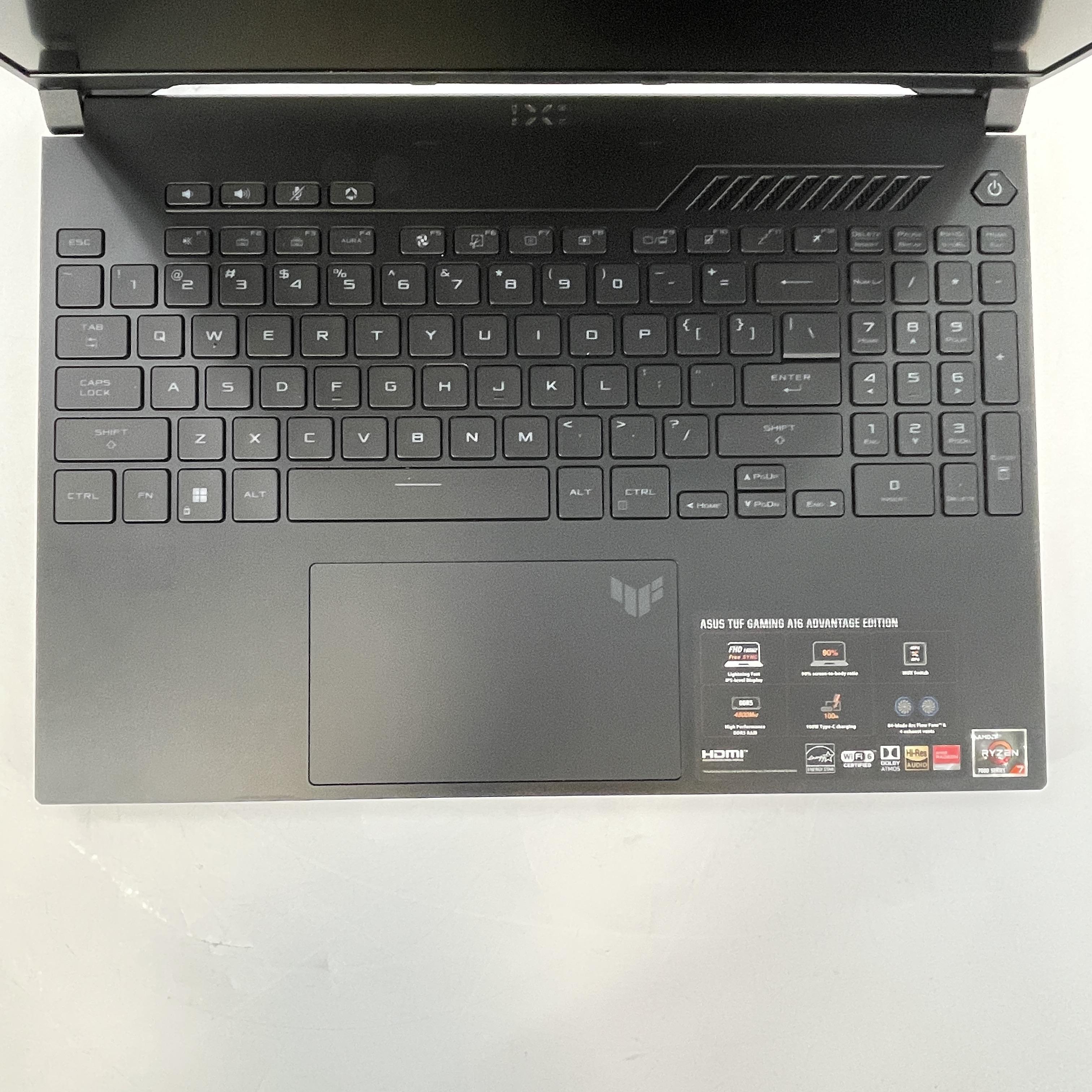 Asus TUF A16 16 Jaeger Gray 3.2 GHz AMD Ryzen 7 7735HS 16GB RAM 512GB Solid State Drive AMD Radeon RX 7700S 8 GB