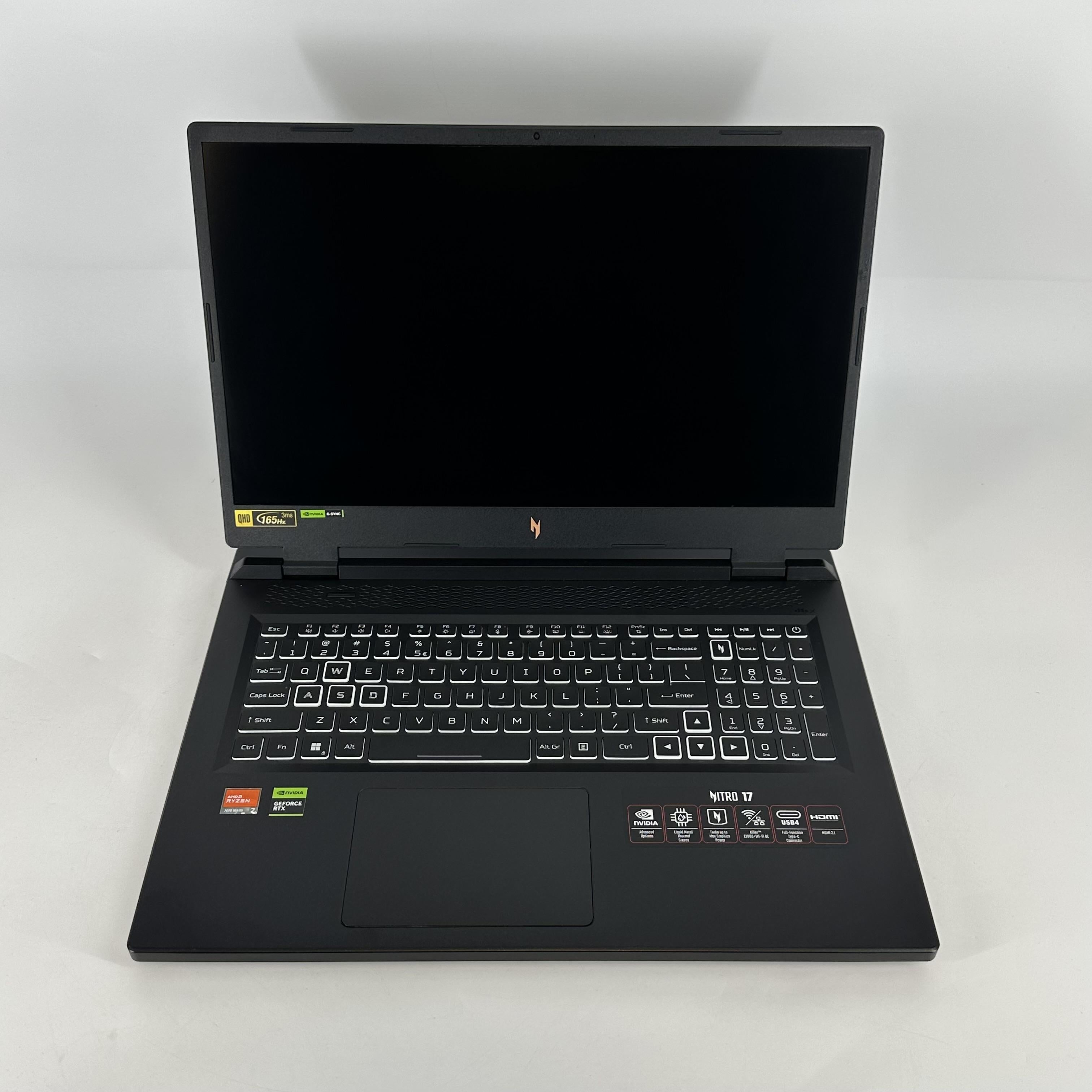 Acer Nitro 17 Black 3.8 GHz AMD Ryzen 7 7840HS 32GB RAM 2TB Solid State Drive 1TB Solid State Drive NVIDIA GeForce RTX 4060 8 GB
