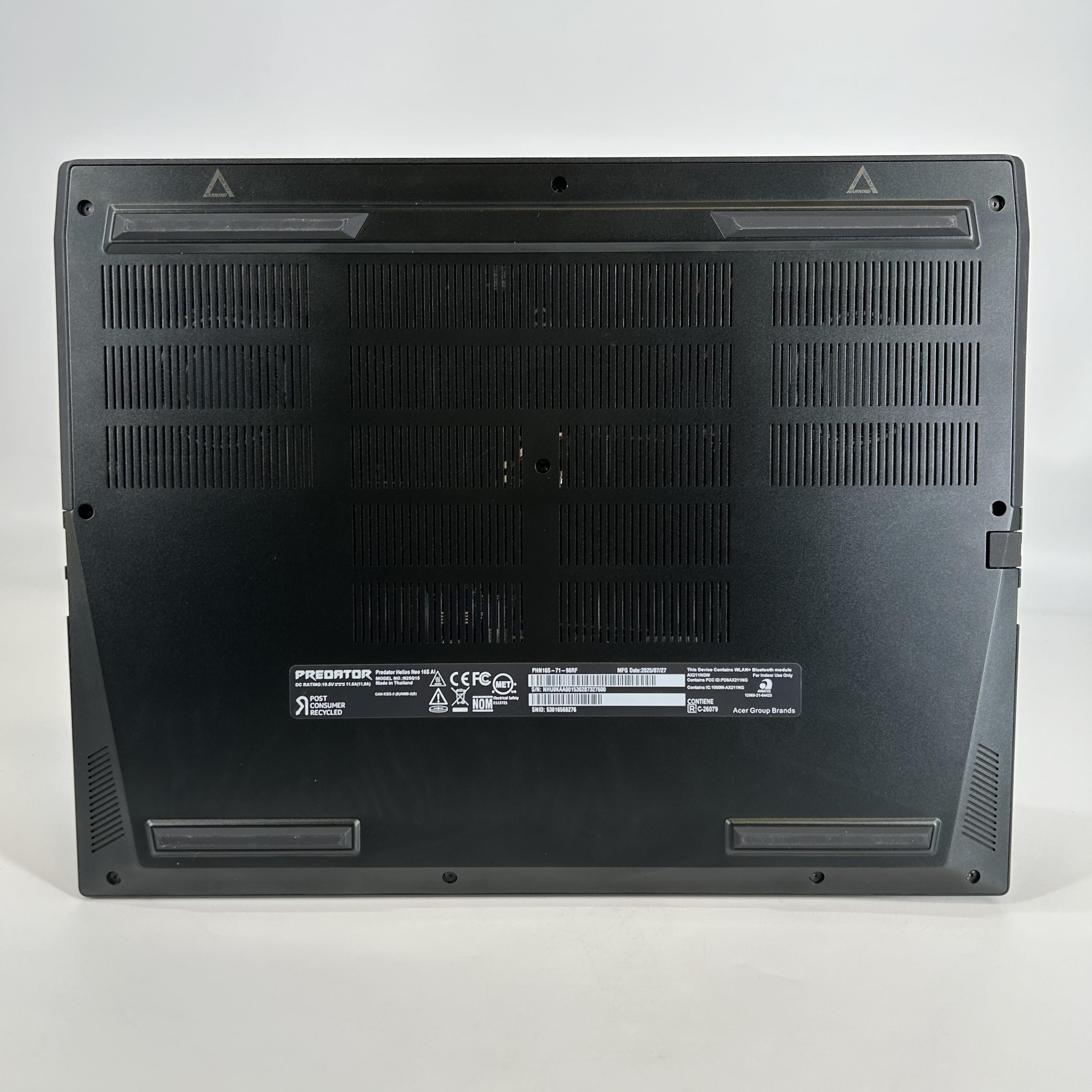 Acer Predator Helios Neo 16S AI 16 Black 2.7 GHz Intel Core Ultra 9 Series 2 32GB RAM 1TB Solid State Drive NVIDIA GeForce RTX 5070 Ti 12 GB