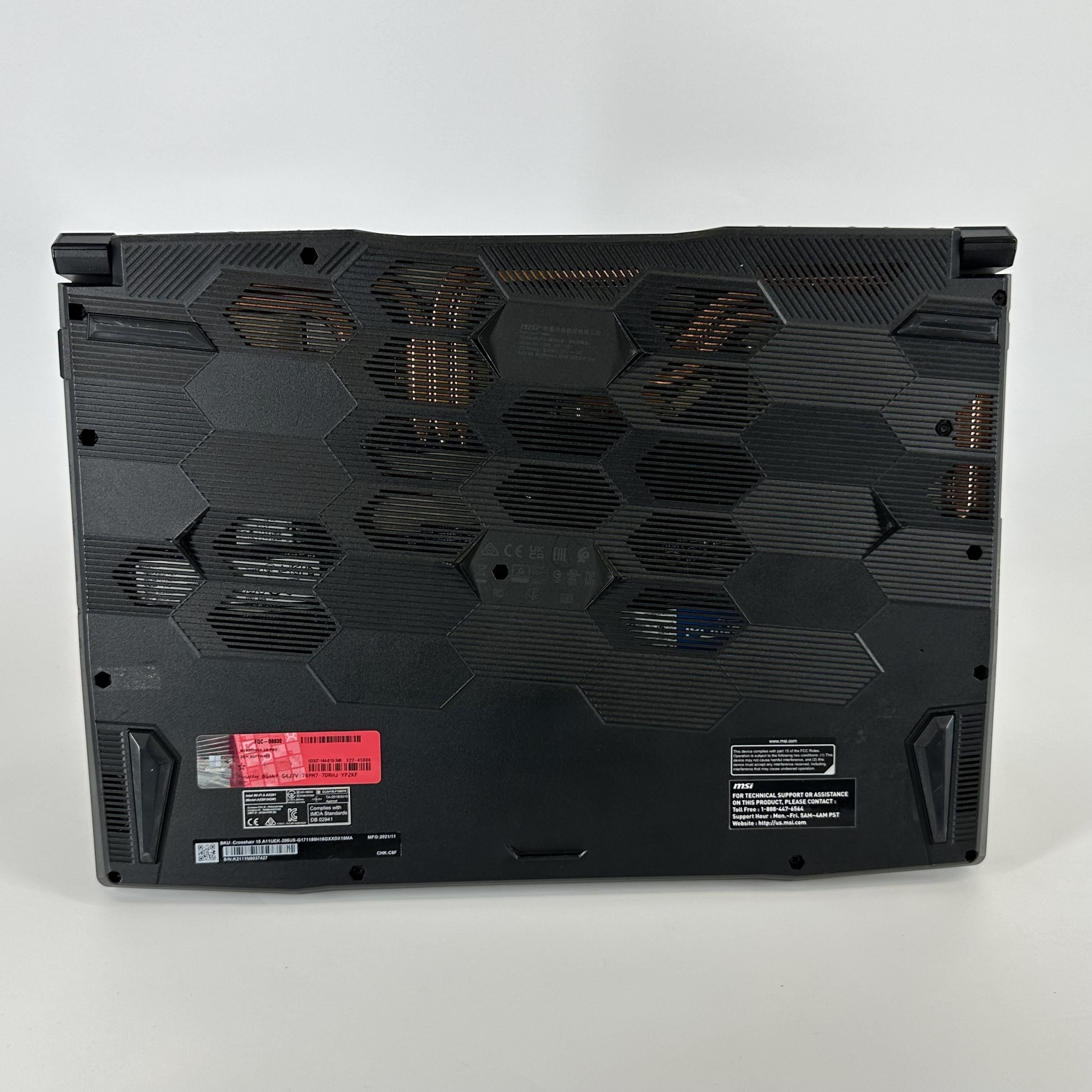 MSI Crosshair 15 Black 2.3 GHz Intel Core i7 11th Gen. 32GB RAM 2TB Solid State Drive 512GB Solid State Drive NVIDIA GeForce RTX 3060 6 GB