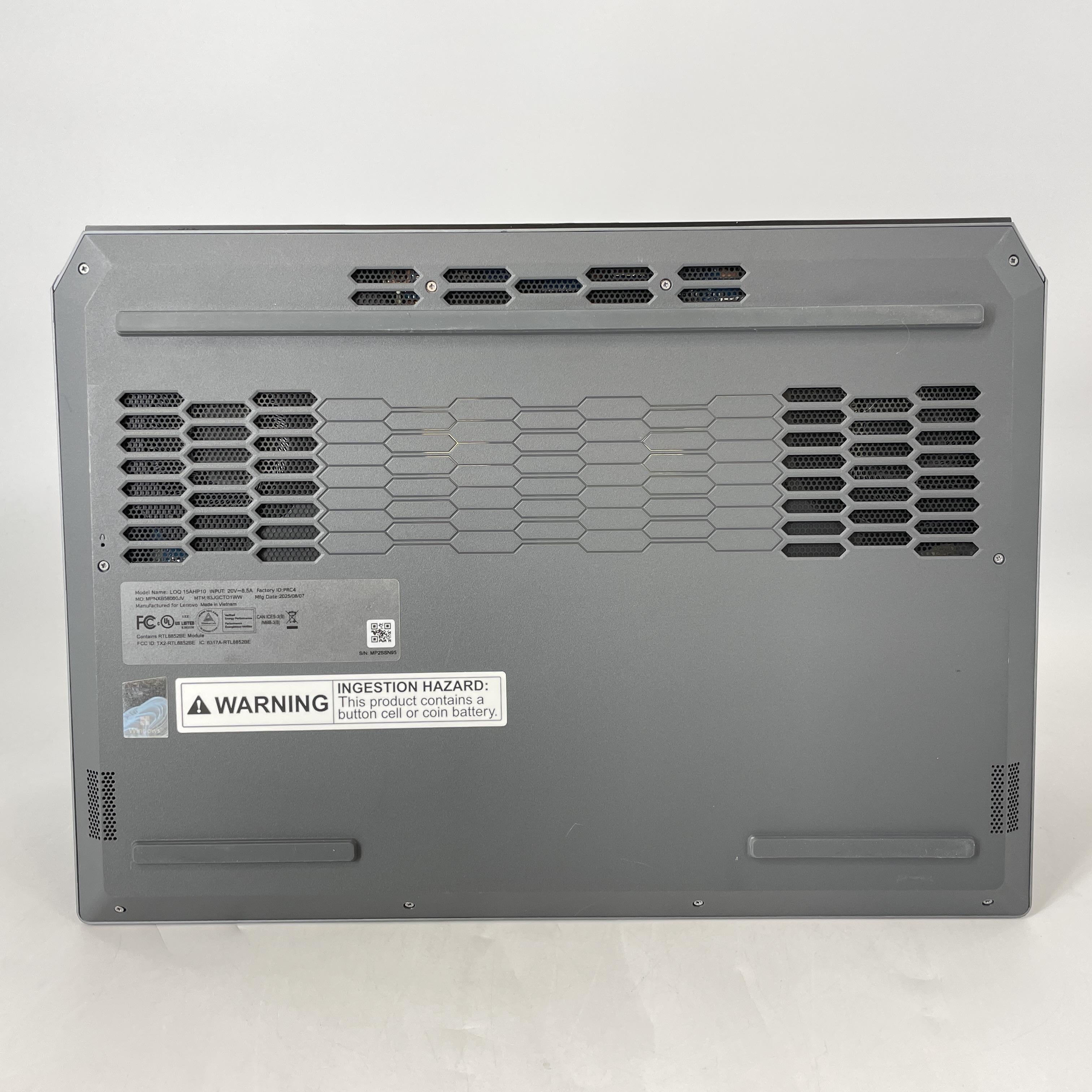 Lenovo LOQ 15 Gray 3.3 GHz AMD Ryzen 7 250 32GB RAM 2TB Solid State Drive 1TB Solid State Drive NVIDIA GeForce RTX 5060 8 GB