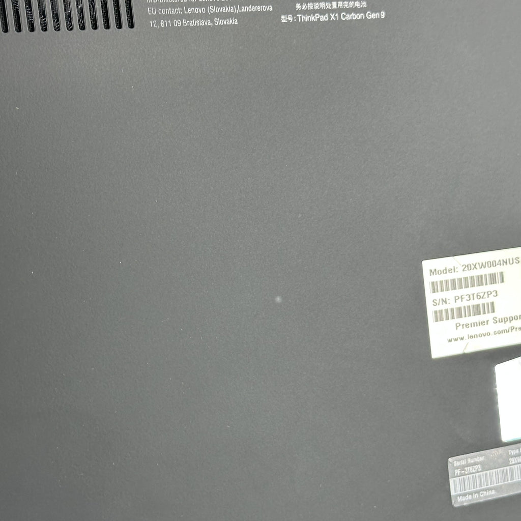 Lenovo ThinkPad X1 Carbon Gen 9 14 Black 3.0 GHz Intel Core i7 11th Gen. 16GB RAM 512GB Solid State Drive